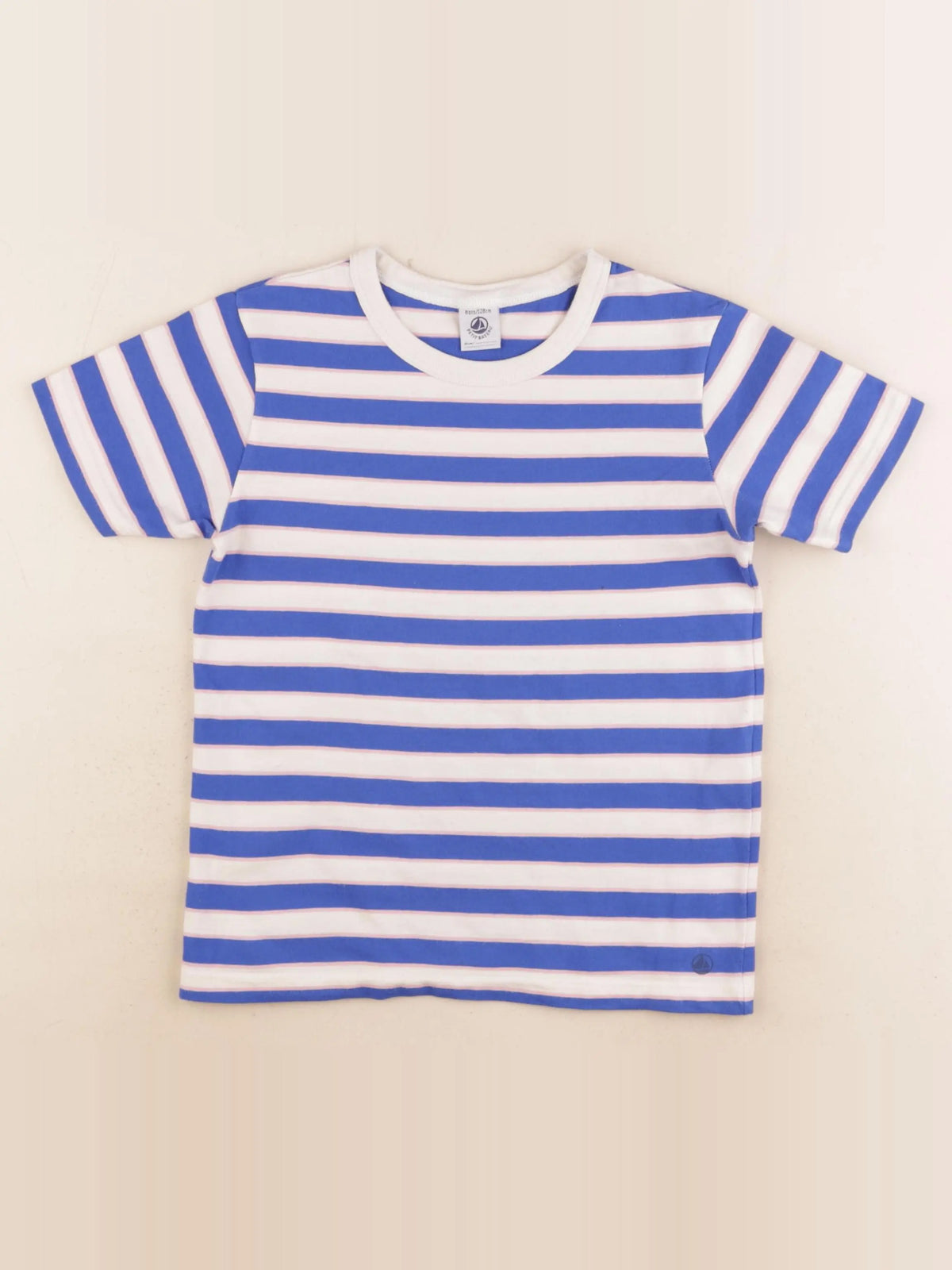 Petit Bateau - tee-shirt bleu - 8 ans