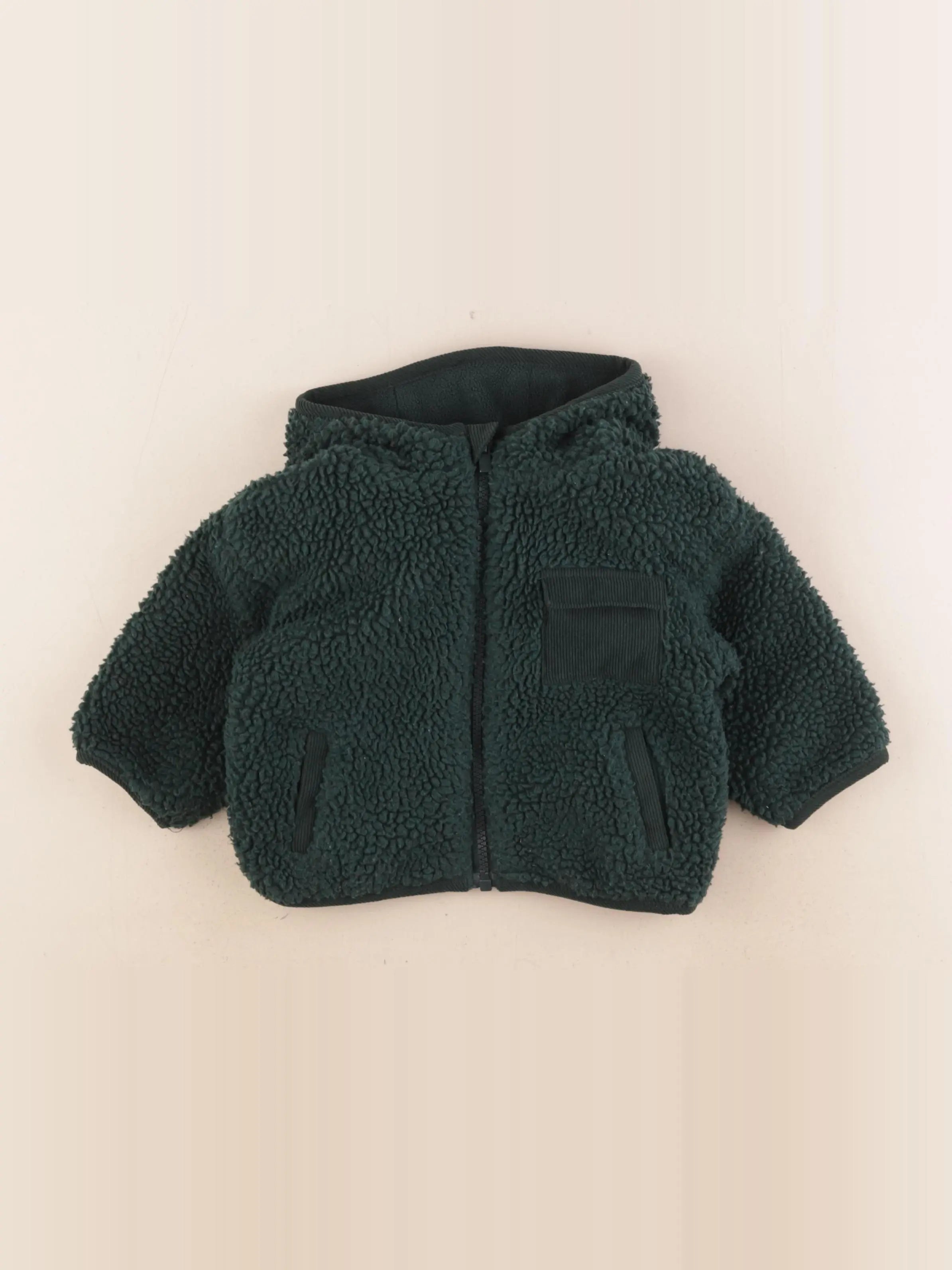 Vertbaudet - veste vert - 12 mois