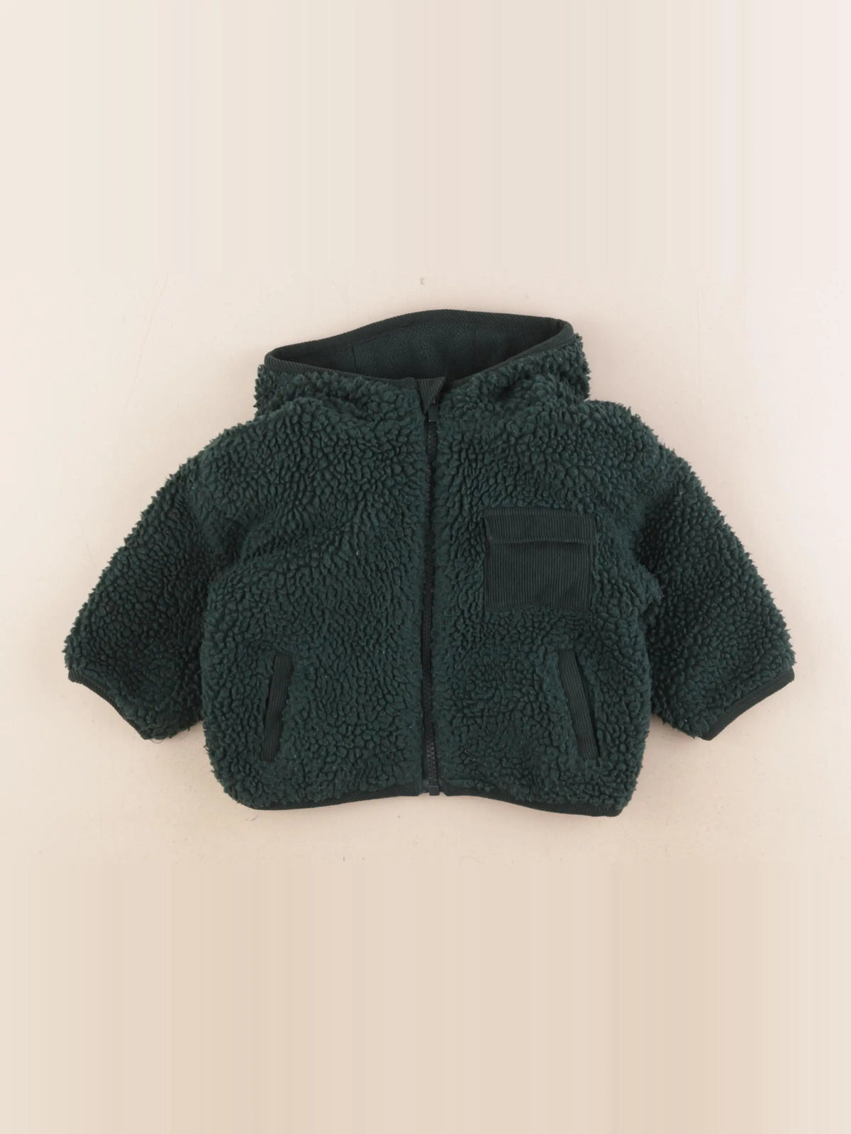Vertbaudet - veste vert - 12 mois