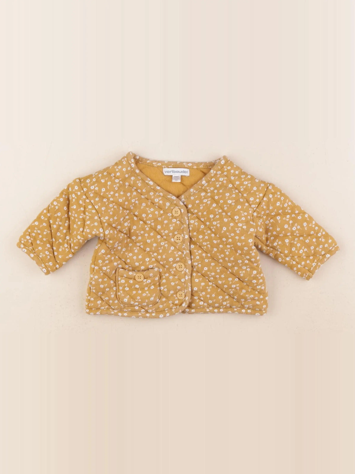 Vertbaudet - sweat jaune - 3 mois