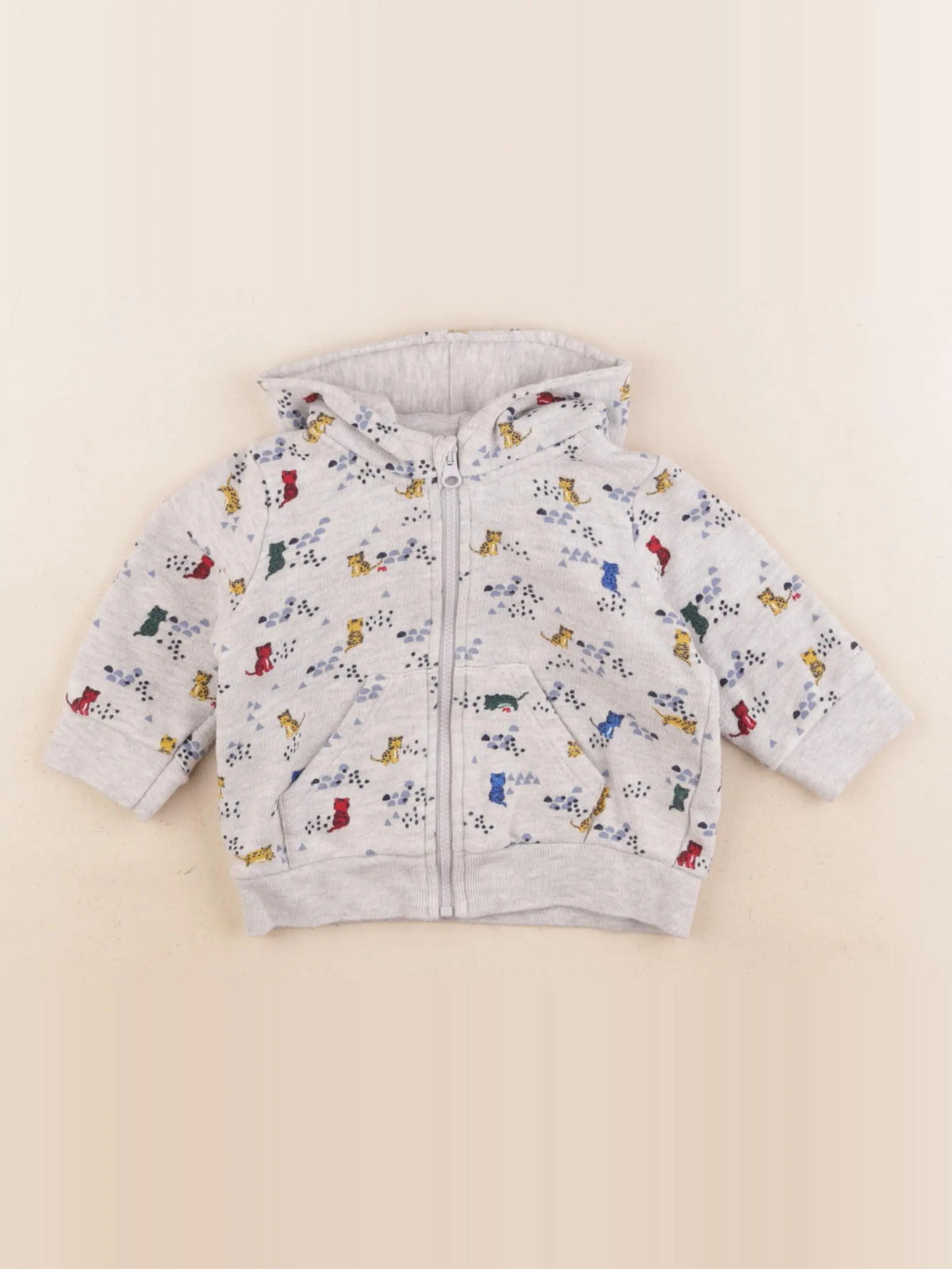 Petit Bateau - sweat gris - 6 mois