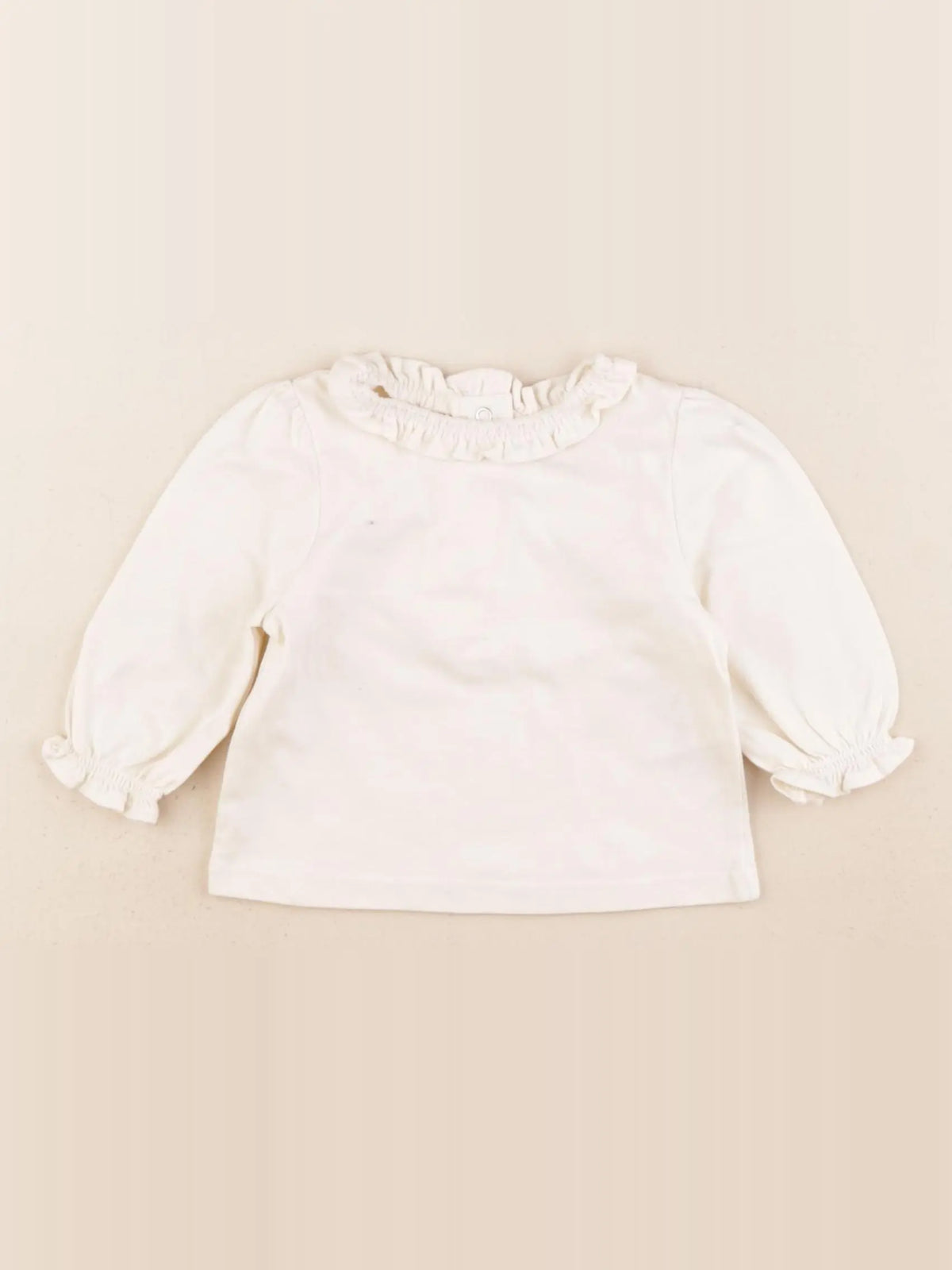Vertbaudet - tee-shirt coton beige - 3 mois