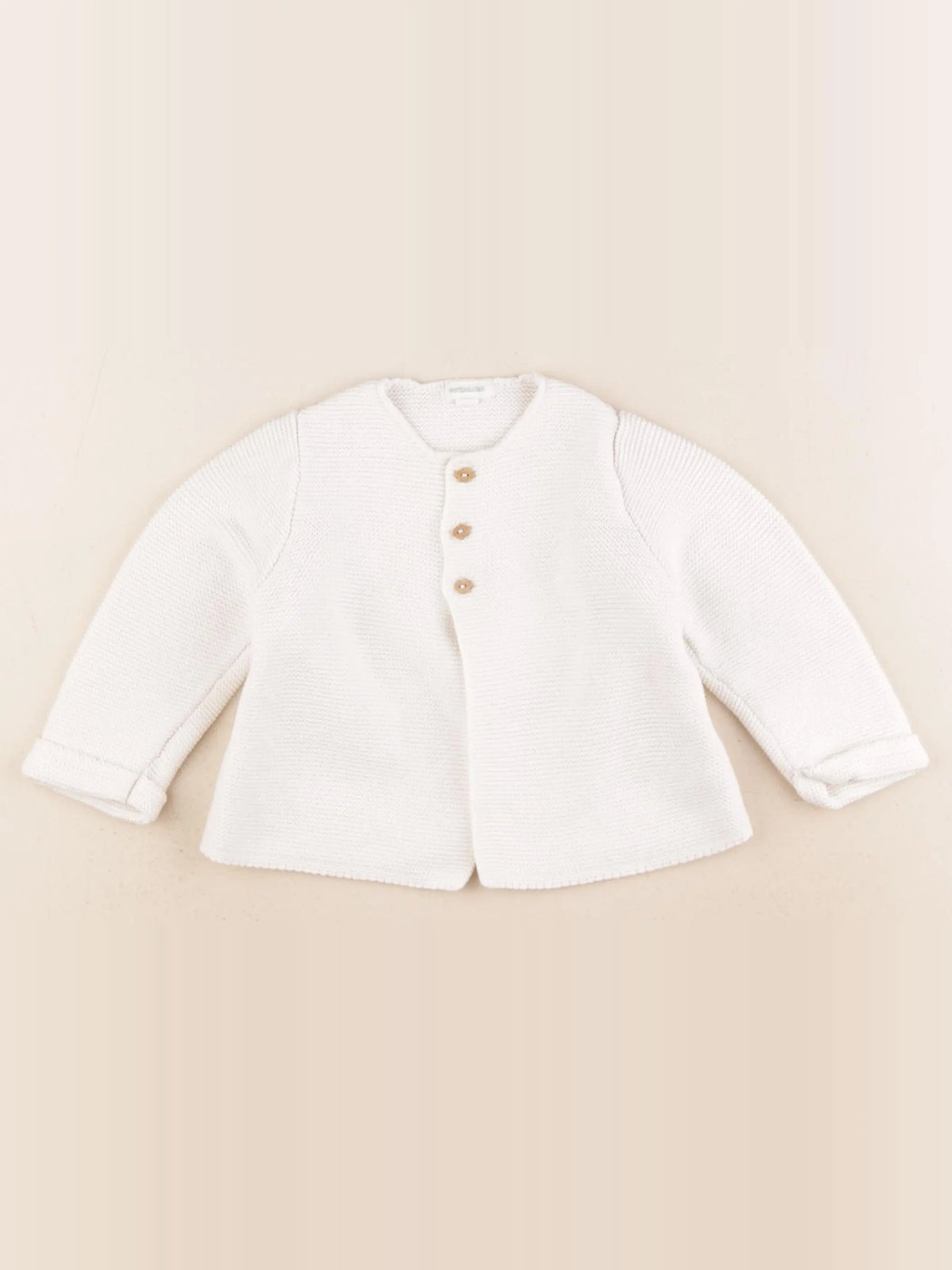 Vertbaudet - gilet beige - 12 mois