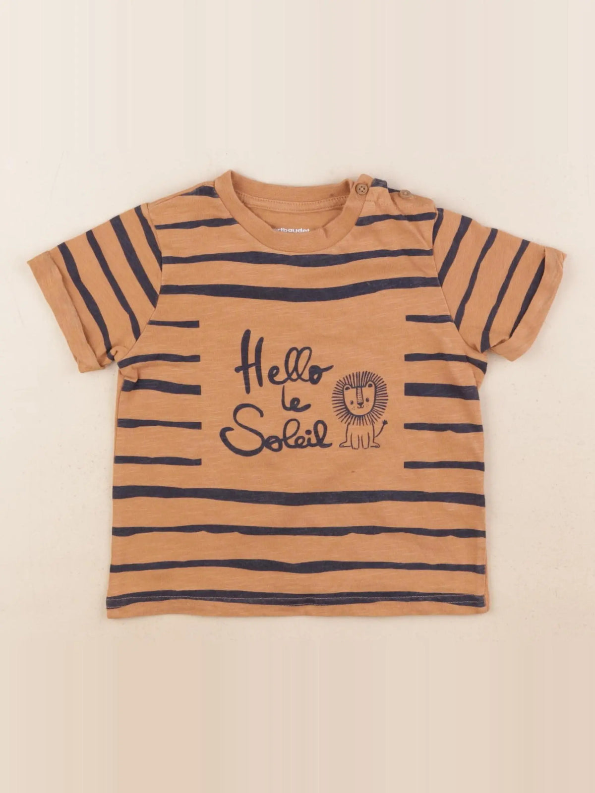 Vertbaudet - tee-shirt marron - 2 ans
