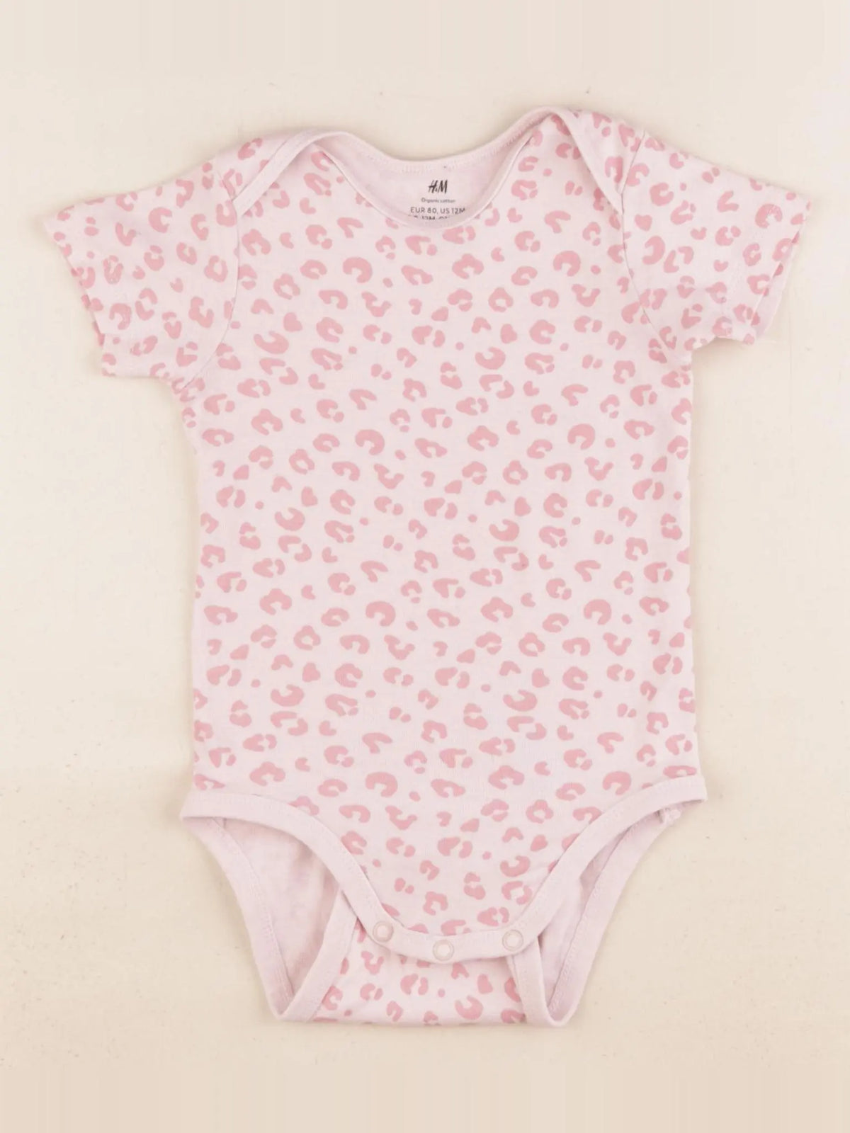 H&M - body rose - 9/12 mois