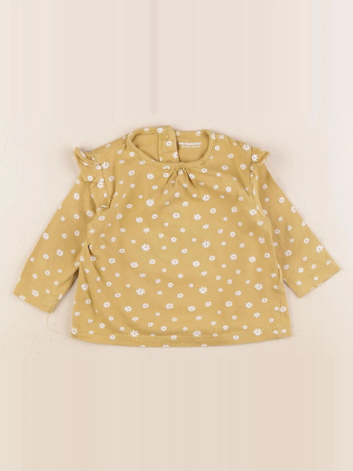 Vertbaudet - tee-shirt jaune - 18 mois