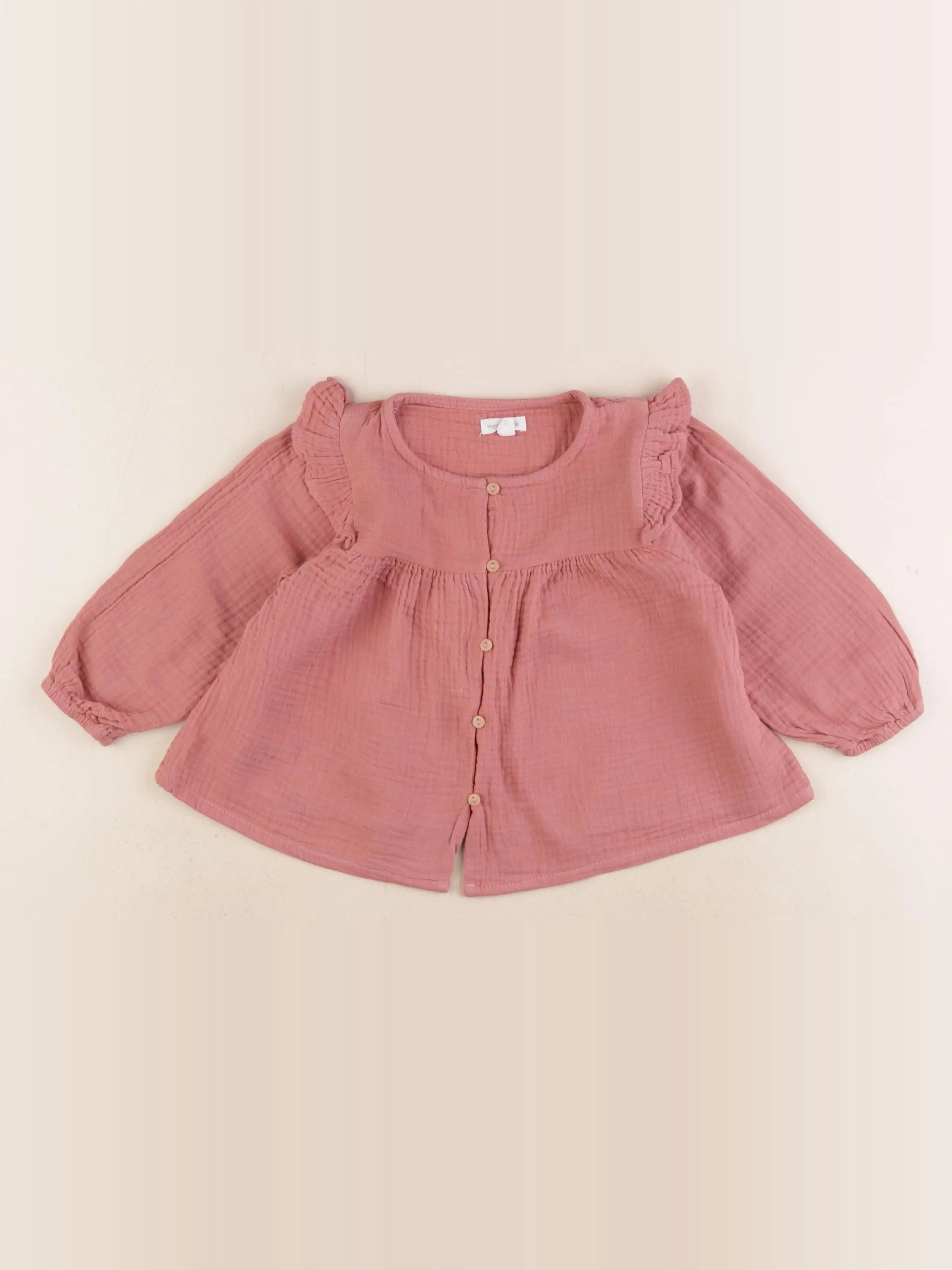 Vertbaudet - blouse rose - 18 mois