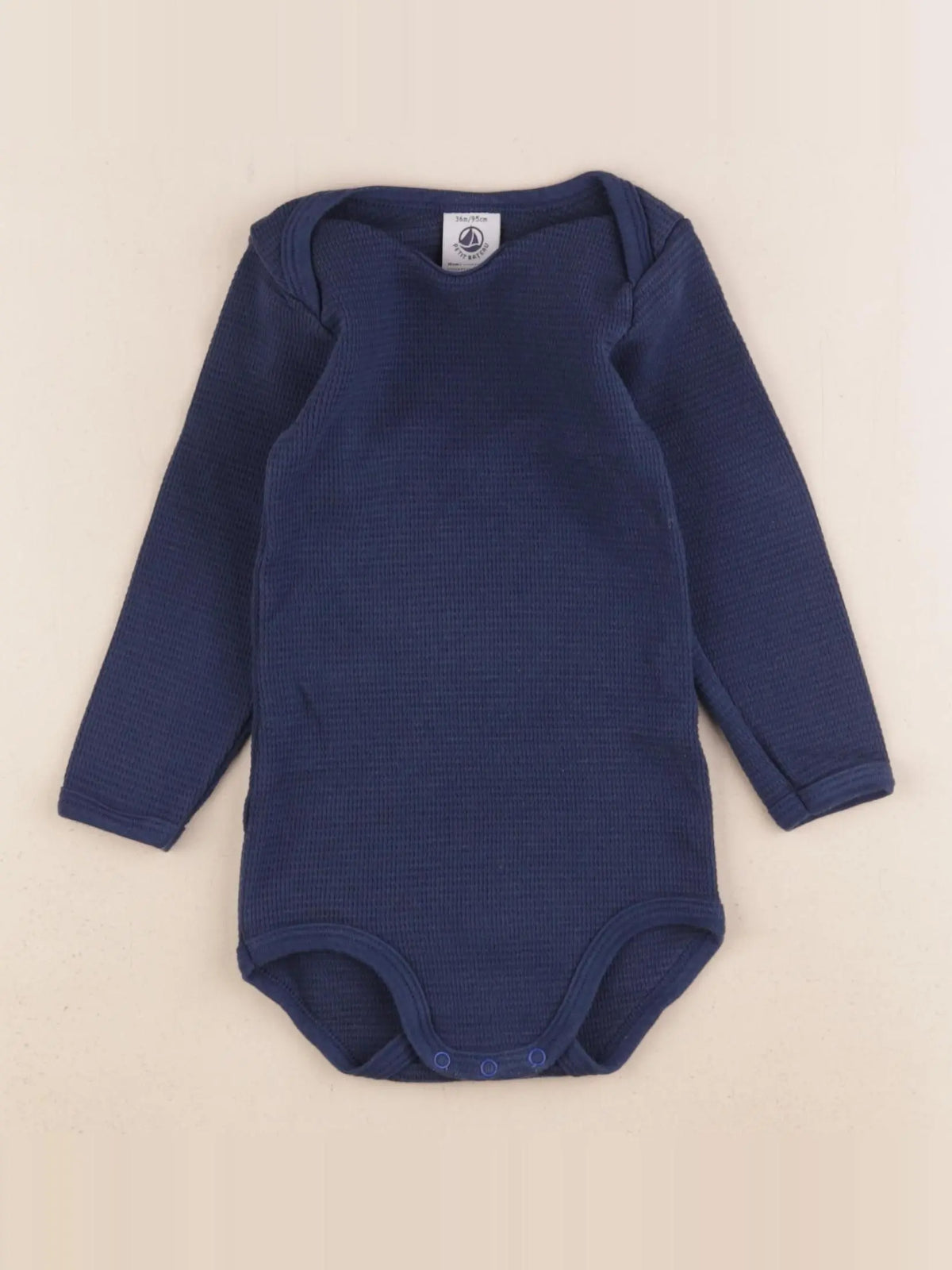 Petit Bateau - body bleu - 36 mois
