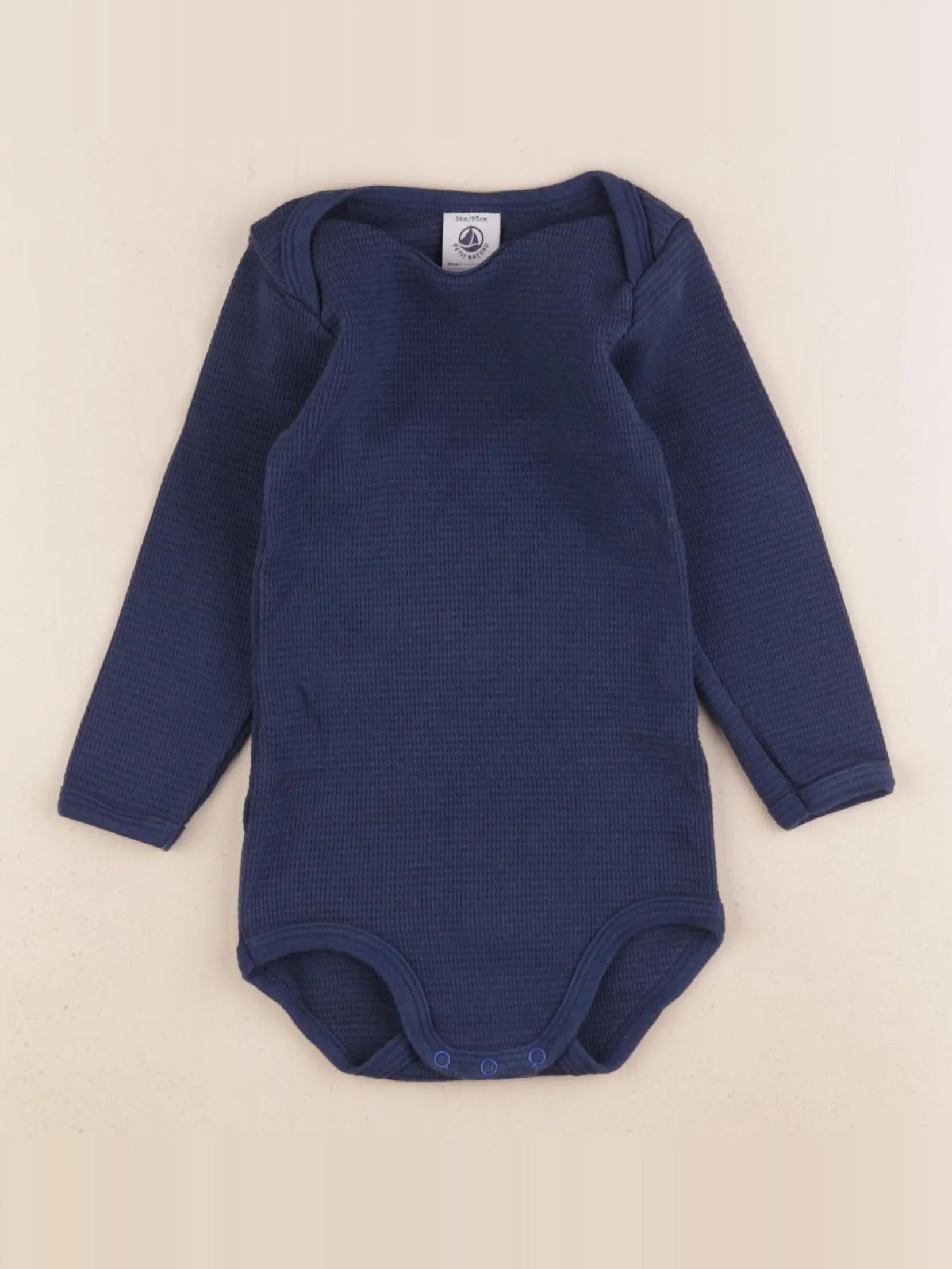 Petit Bateau - body bleu - 36 mois