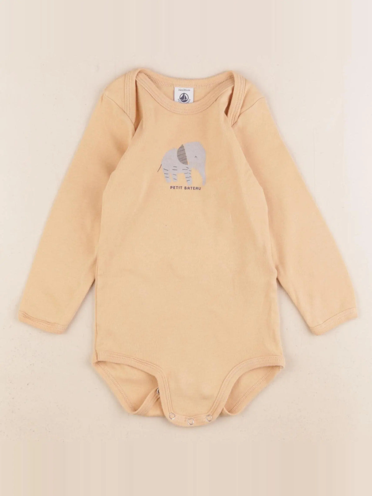 Petit Bateau - body orange - 24 mois