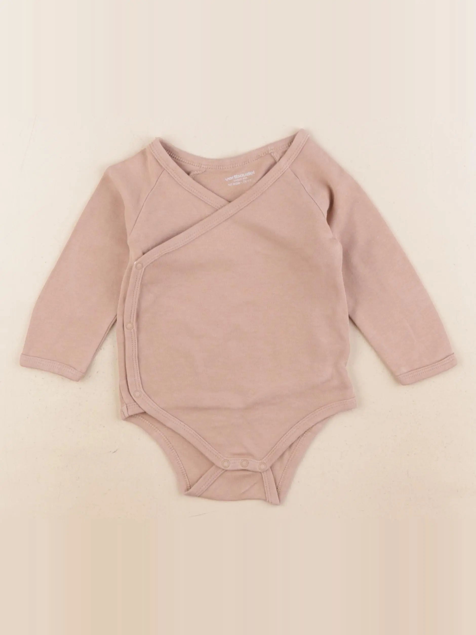 Vertbaudet - body beige - 12 mois