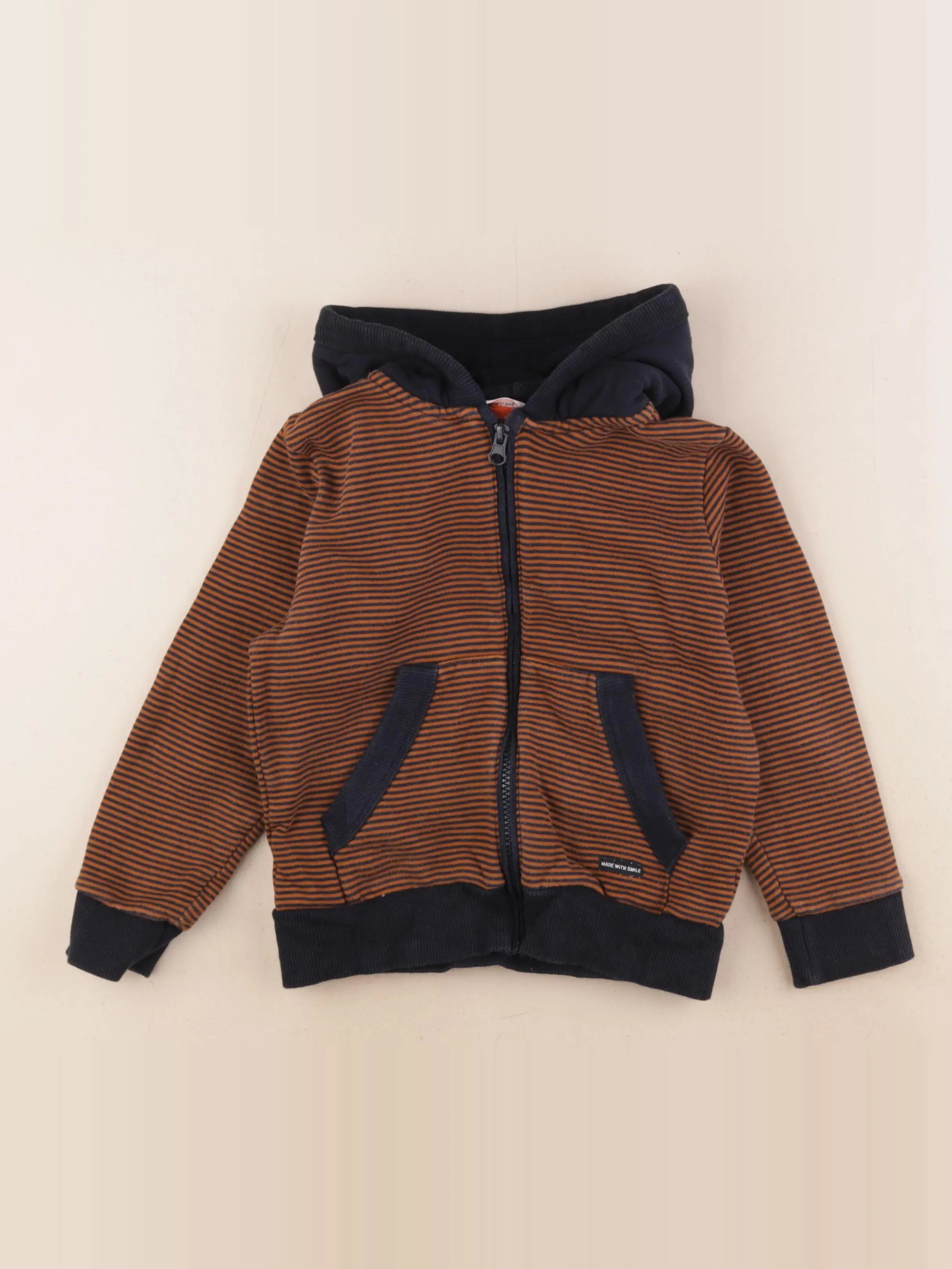 Tape à l'oeil - sweat marron, bleu - 6 ans