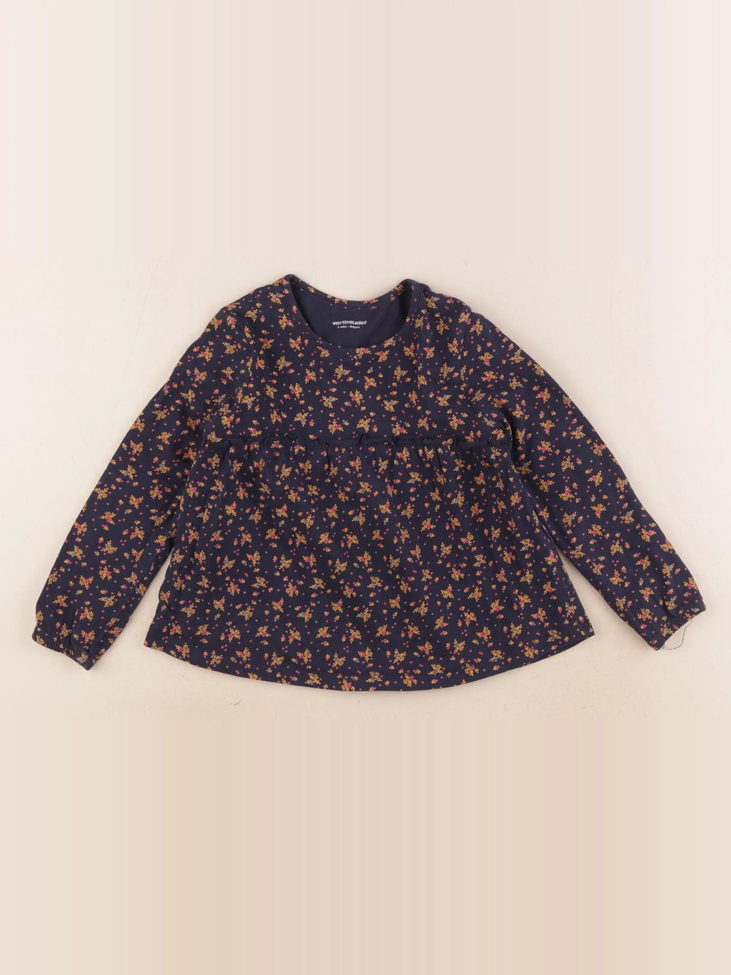 Vertbaudet - tee-shirt bleu - 3 ans