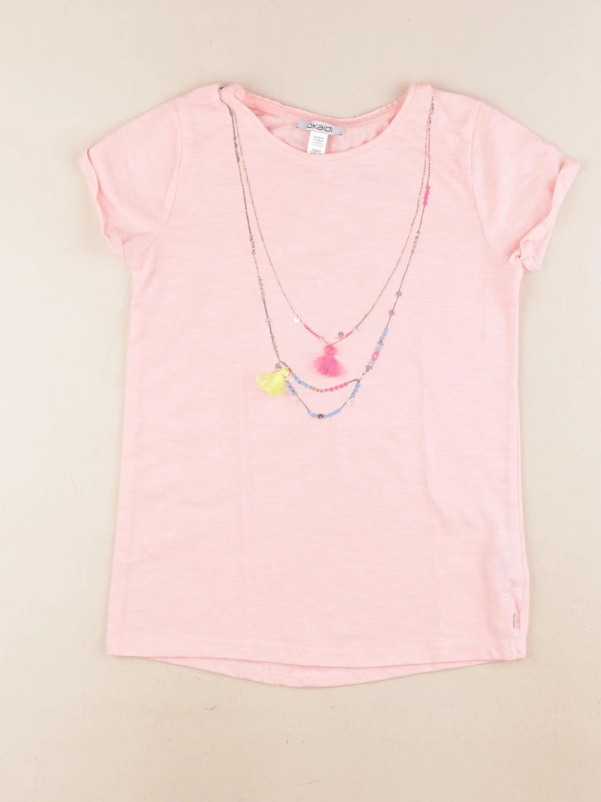 Okaidi - tee-shirt rose - 10 ans