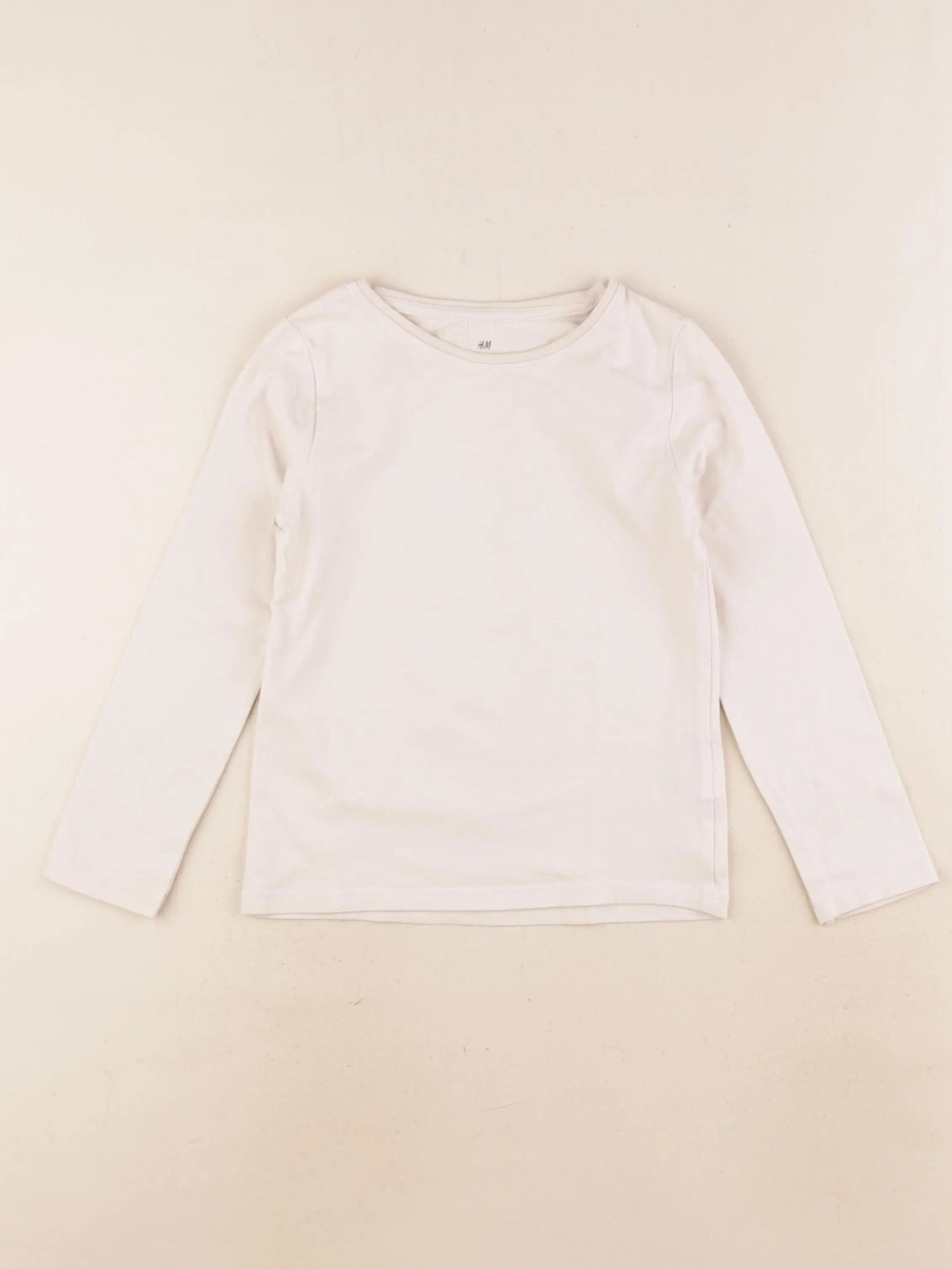 H&M - tee-shirt beige - 4/6 ans