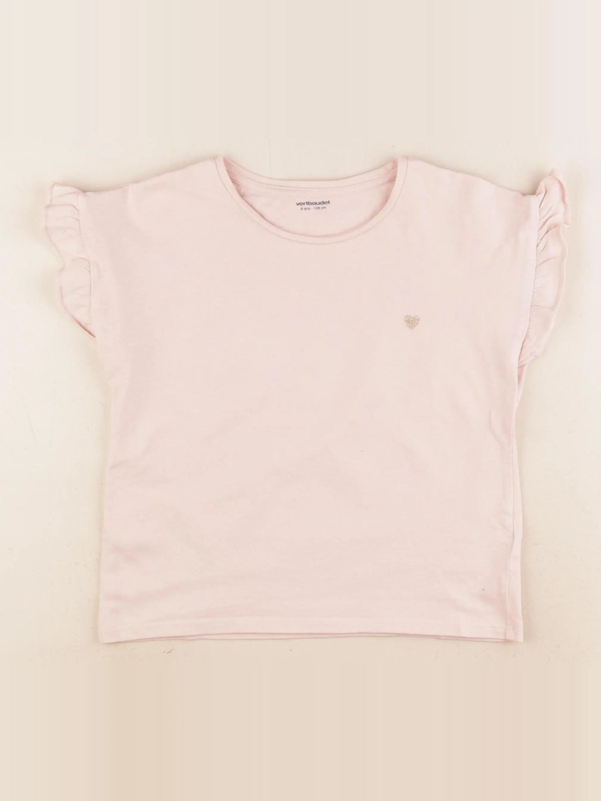 Vertbaudet - tee-shirt rose - 8 ans