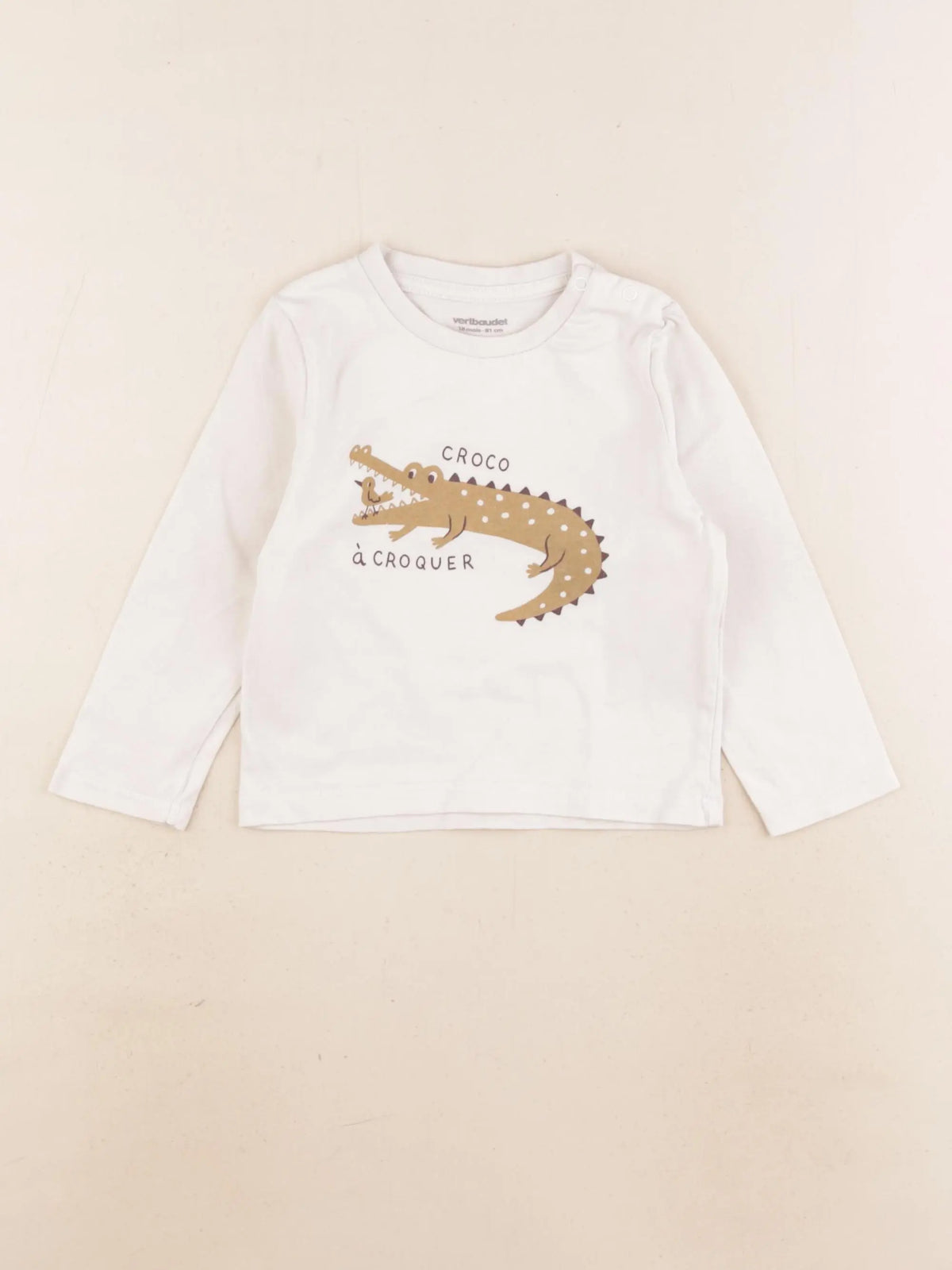 Vertbaudet - tee-shirt blanc - 18 mois