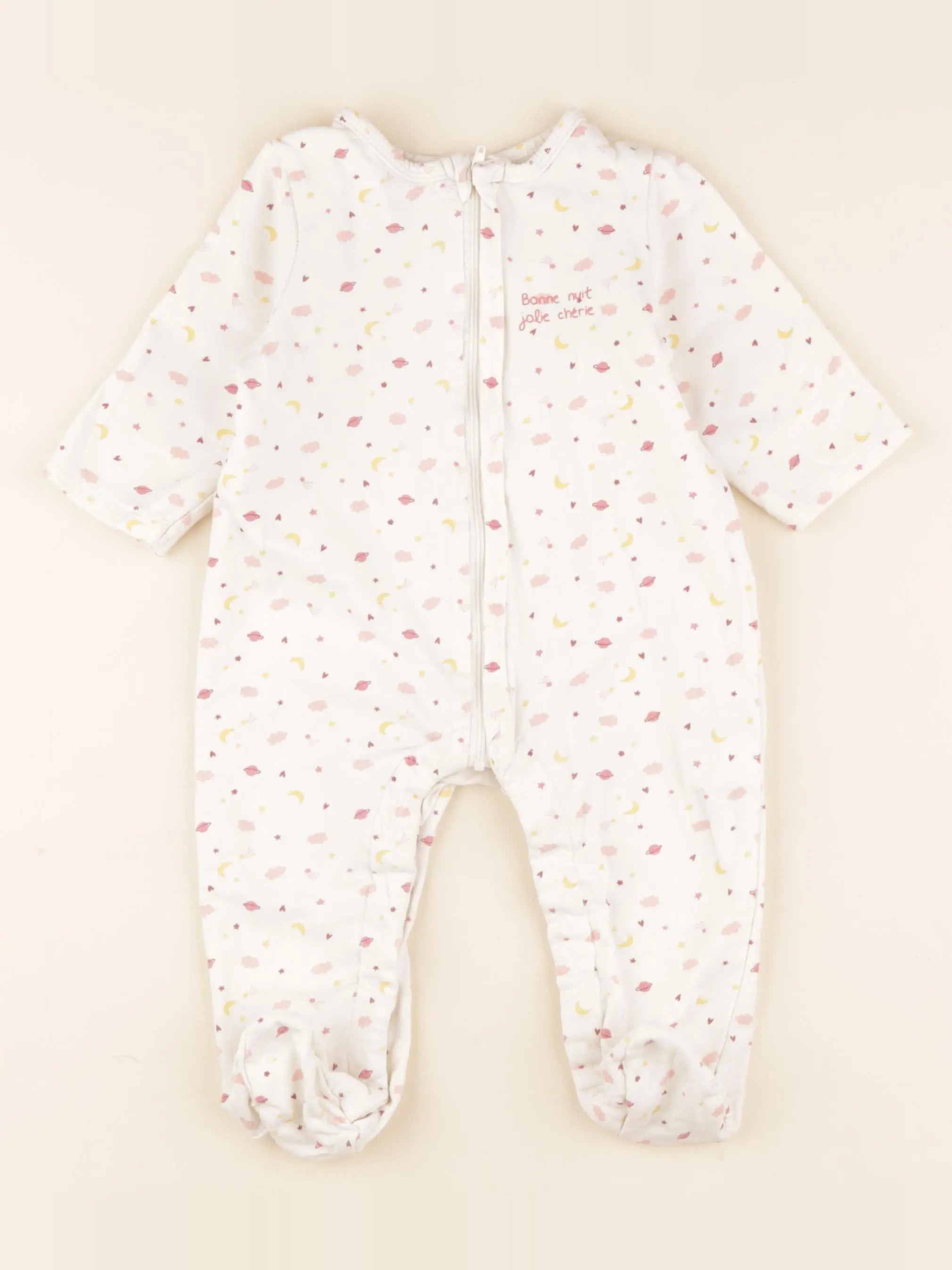 Tape à l'oeil - pyjama coton beige - 12 mois