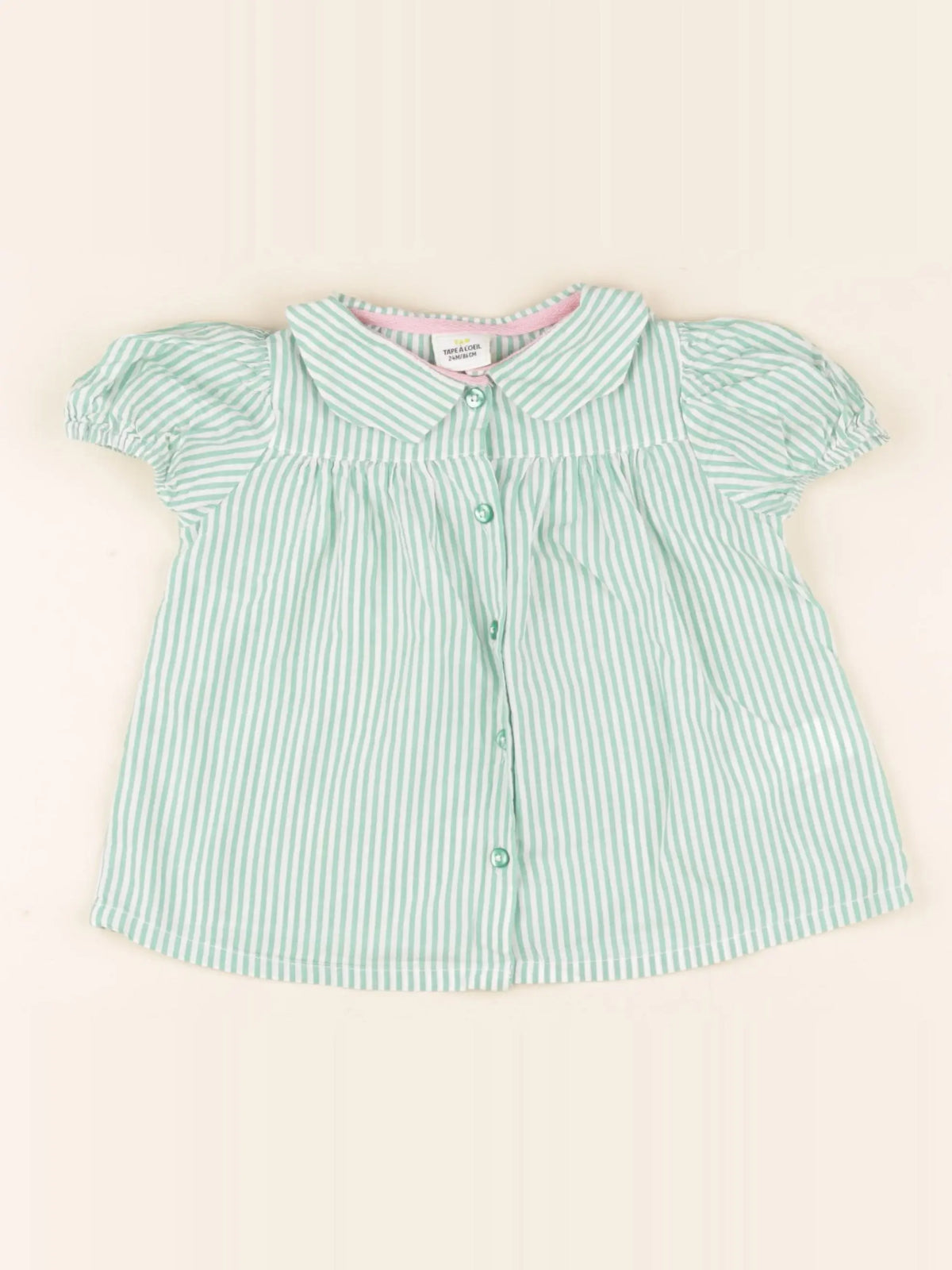 Tape à l'oeil - blouse vert - 24 mois