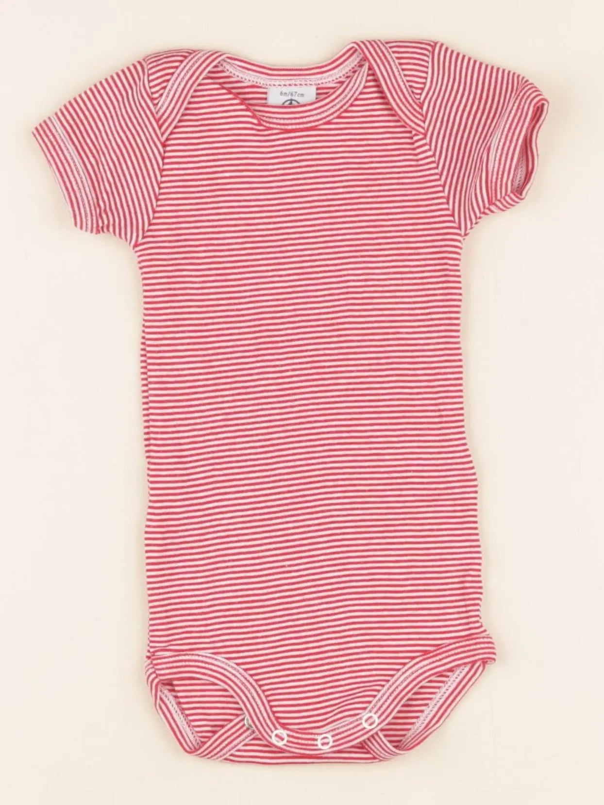 Petit Bateau - body rouge - 6 mois