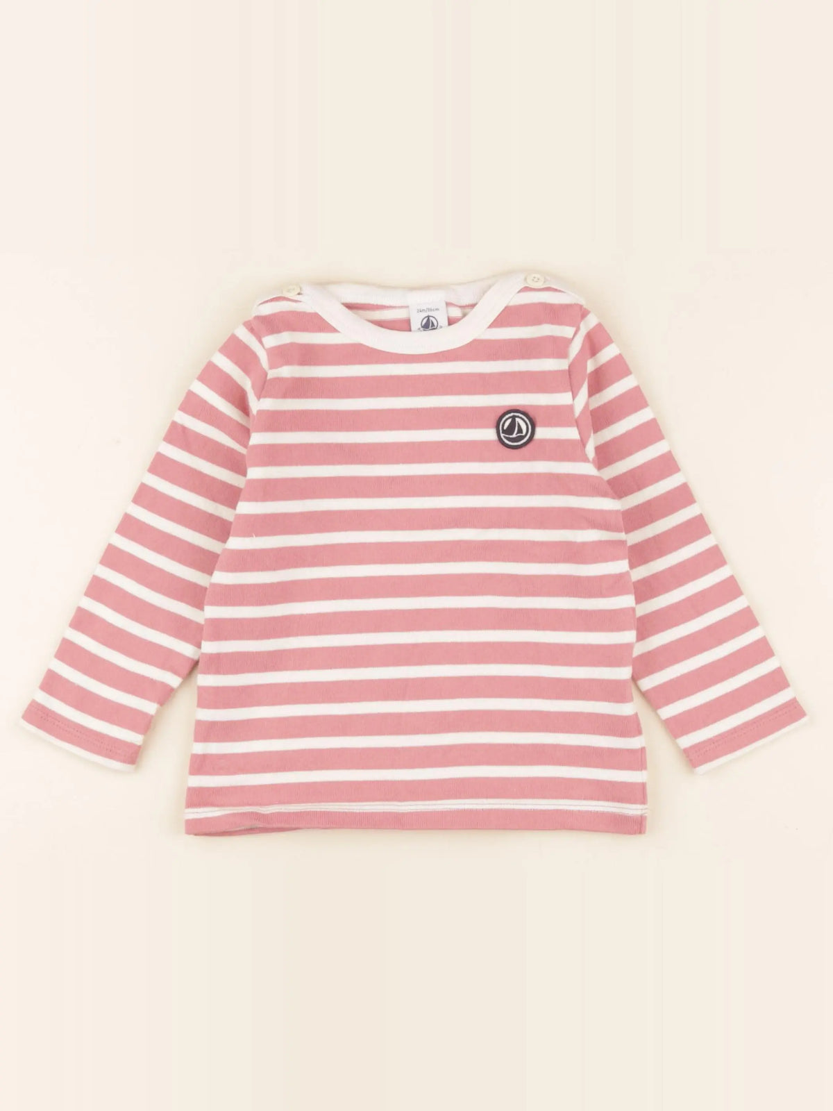 Petit Bateau - tee-shirt rose - 24 mois