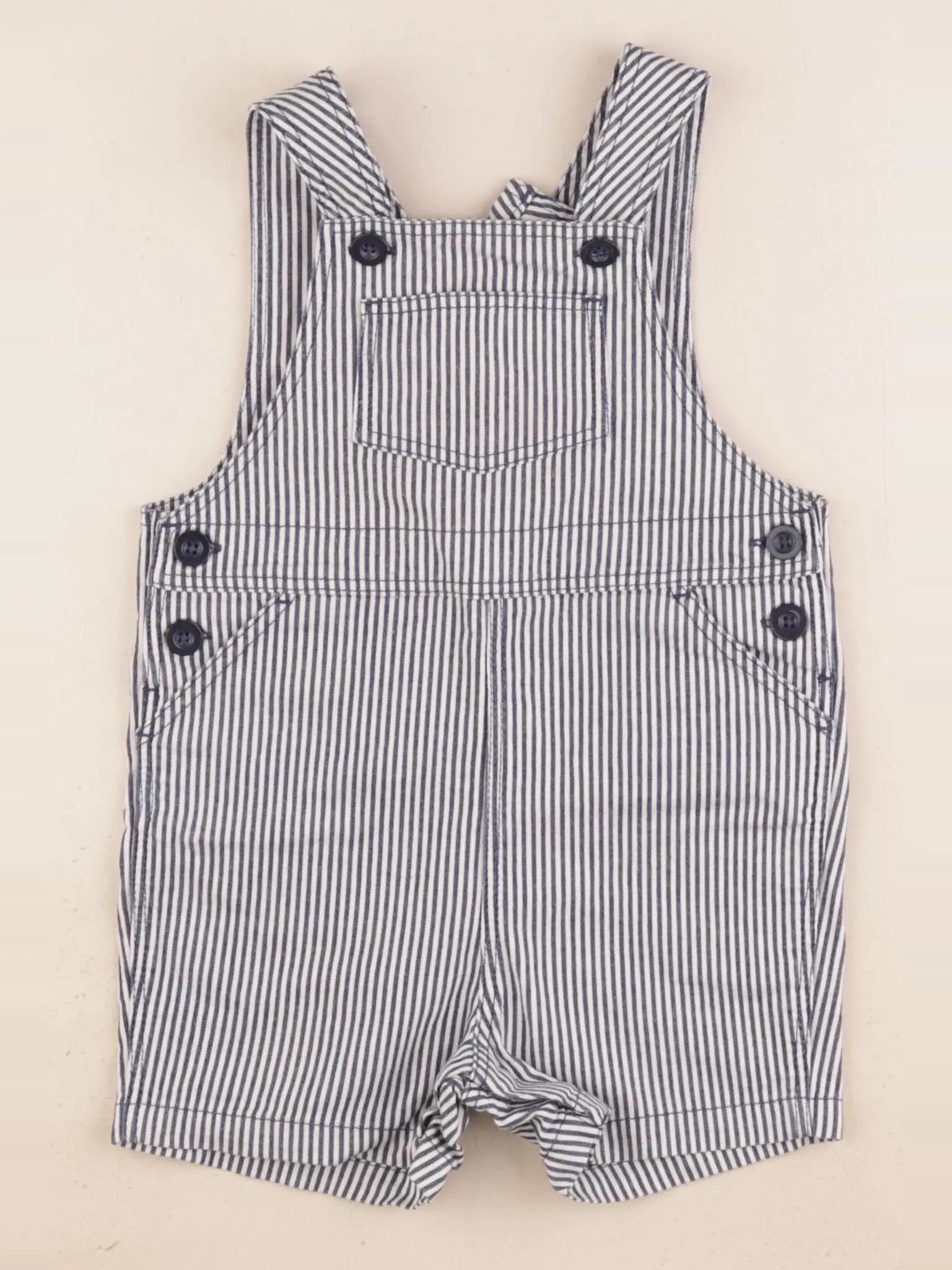 Petit Bateau - salopette bleu, blanc - 18 mois
