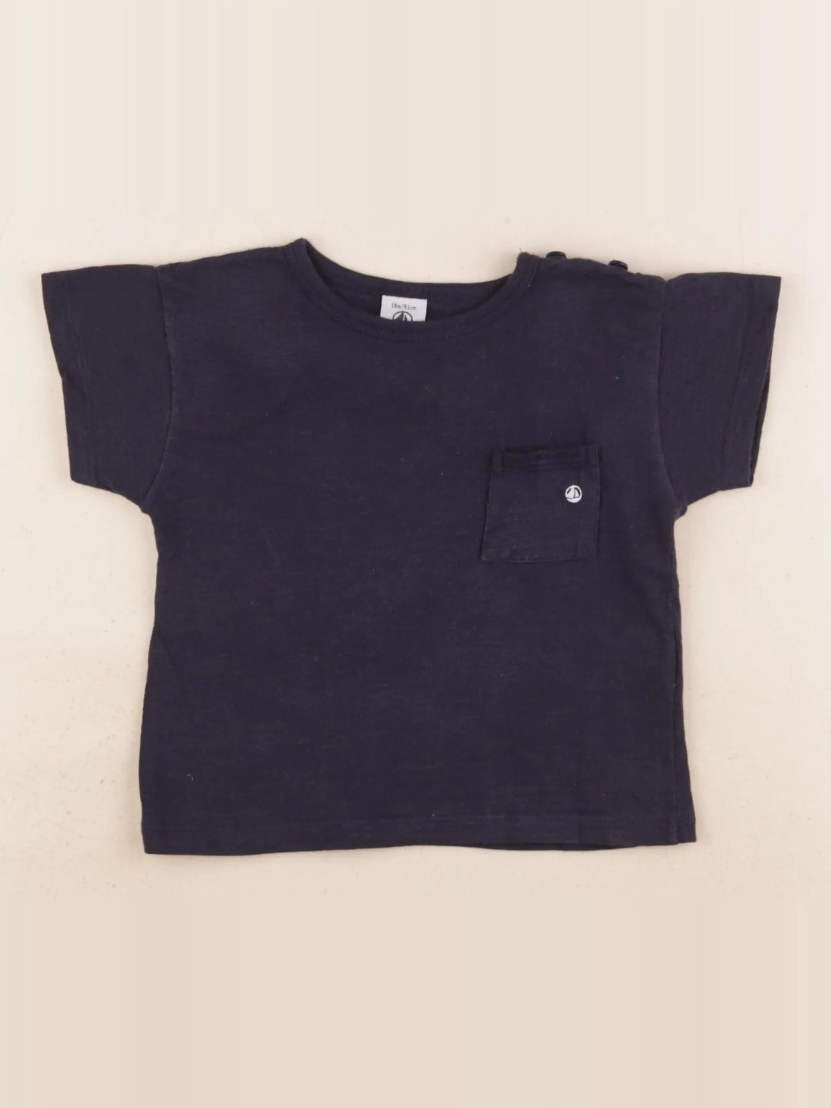 Petit Bateau - tee-shirt bleu - 18 mois