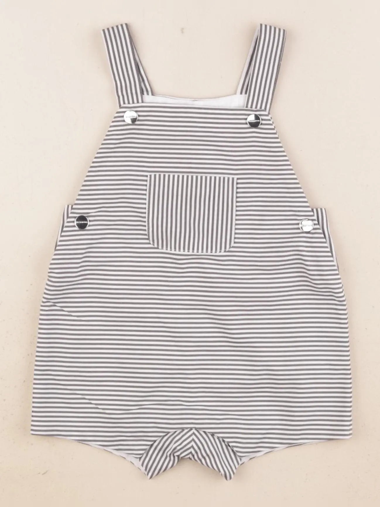 Jacadi - salopette gris, blanc - 6 mois