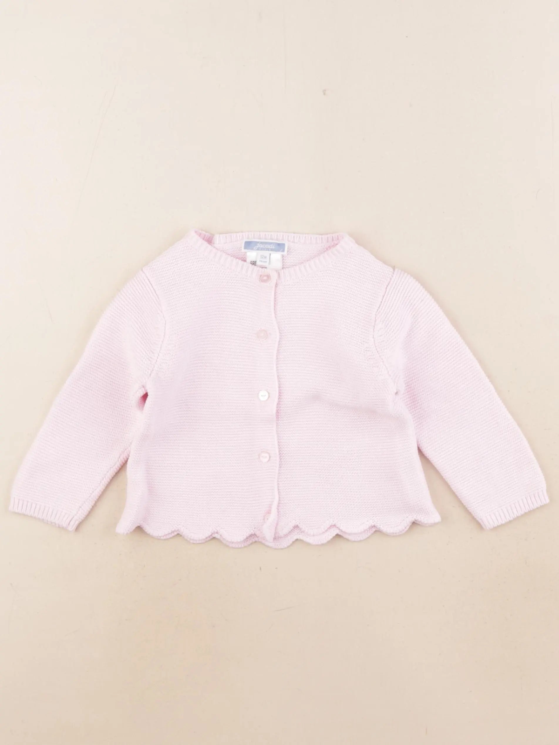 Jacadi - gilet rose - 12 mois