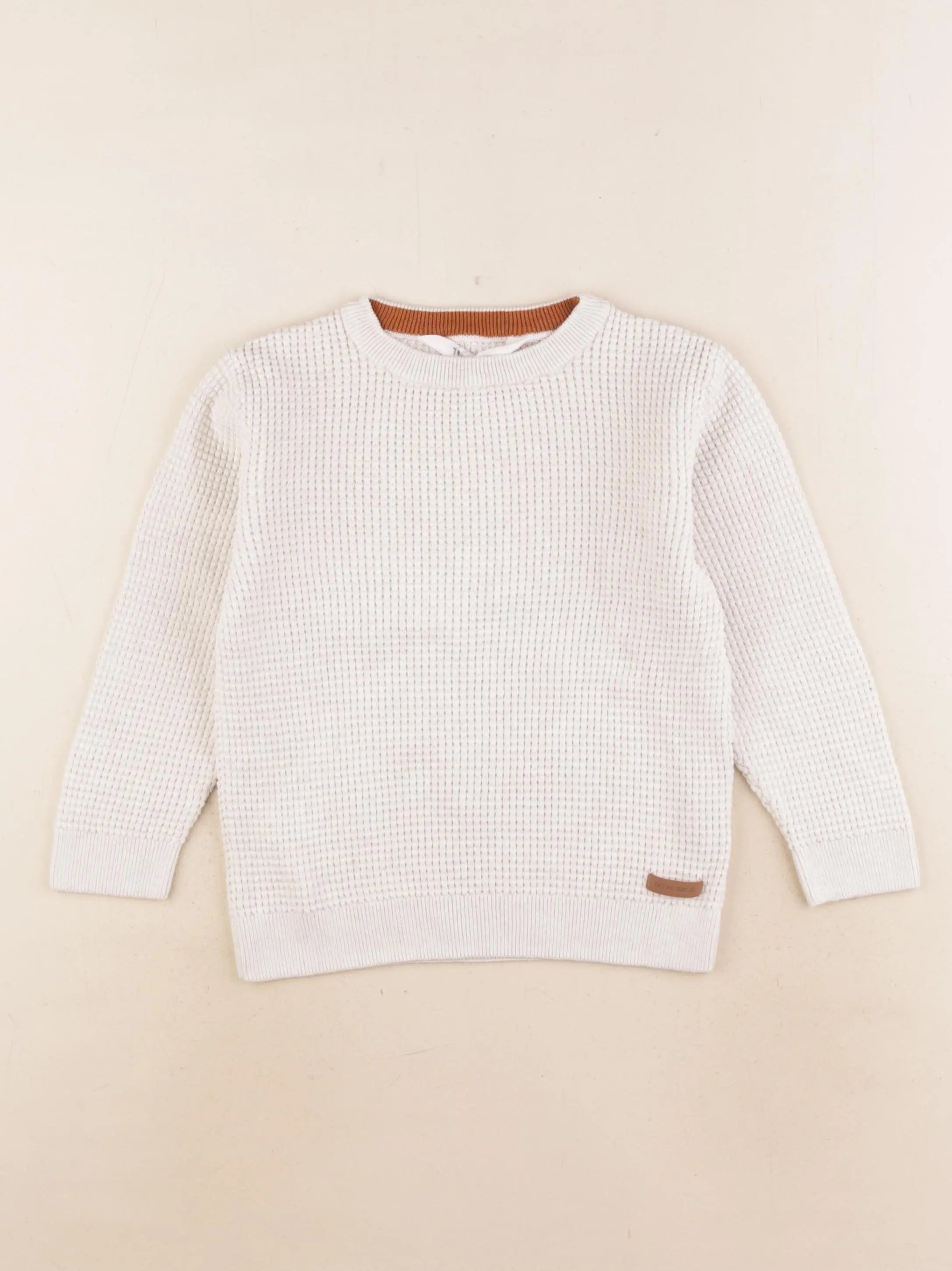H&M - pull blanc - 3/4 ans