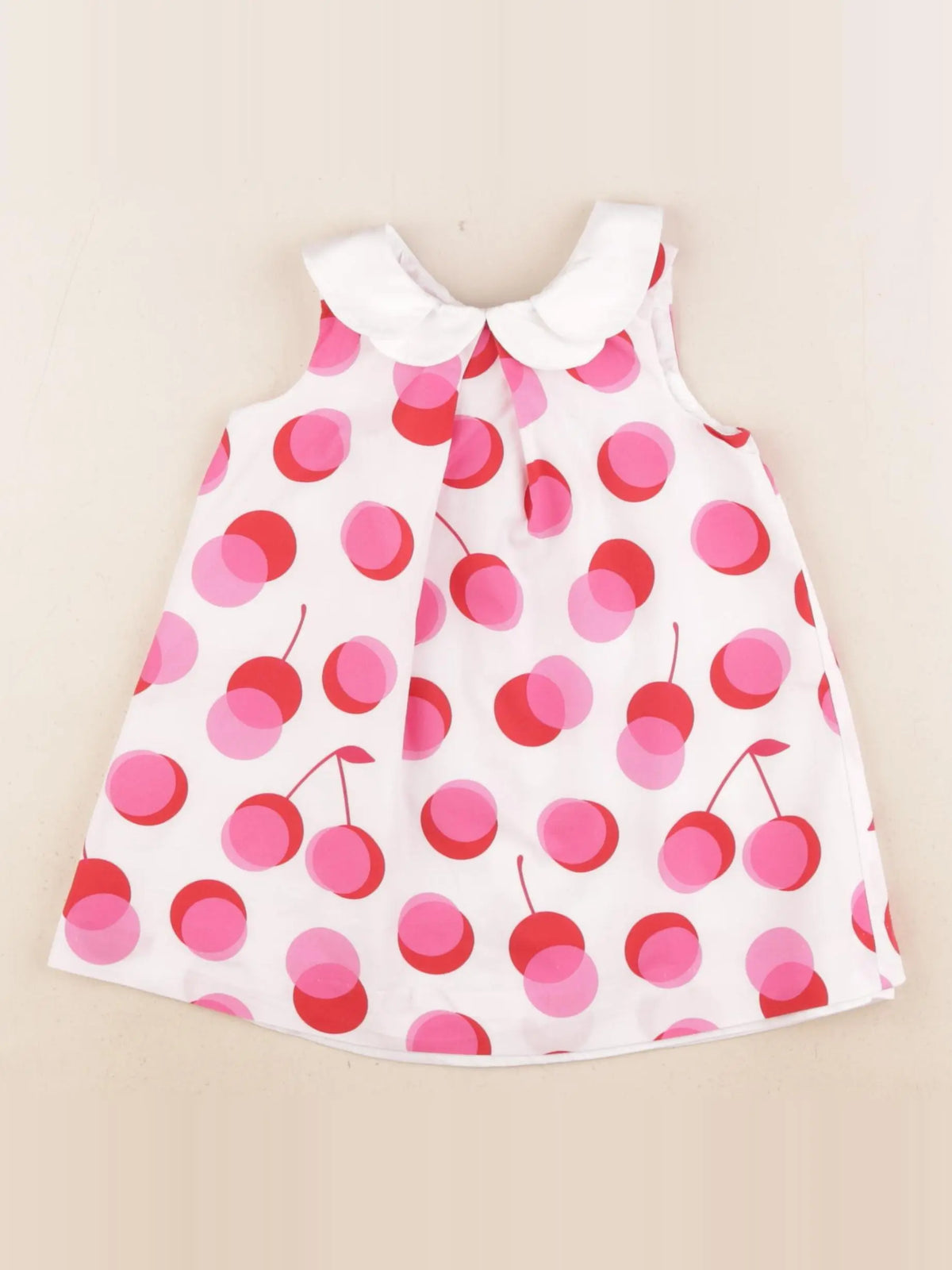 Jacadi - robe blanc, rose - 18 mois