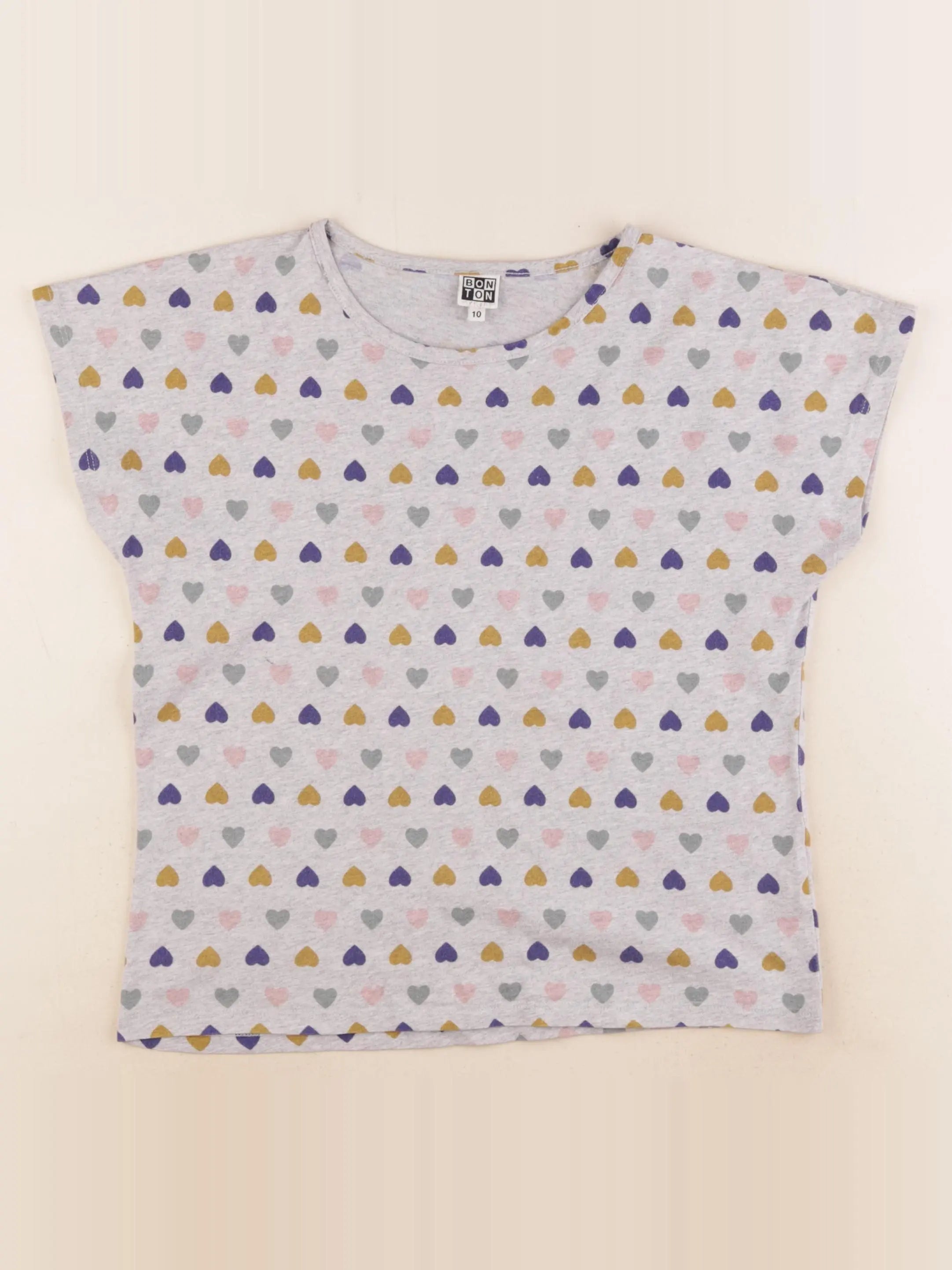 Bonton - tee-shirt gris - 10 ans