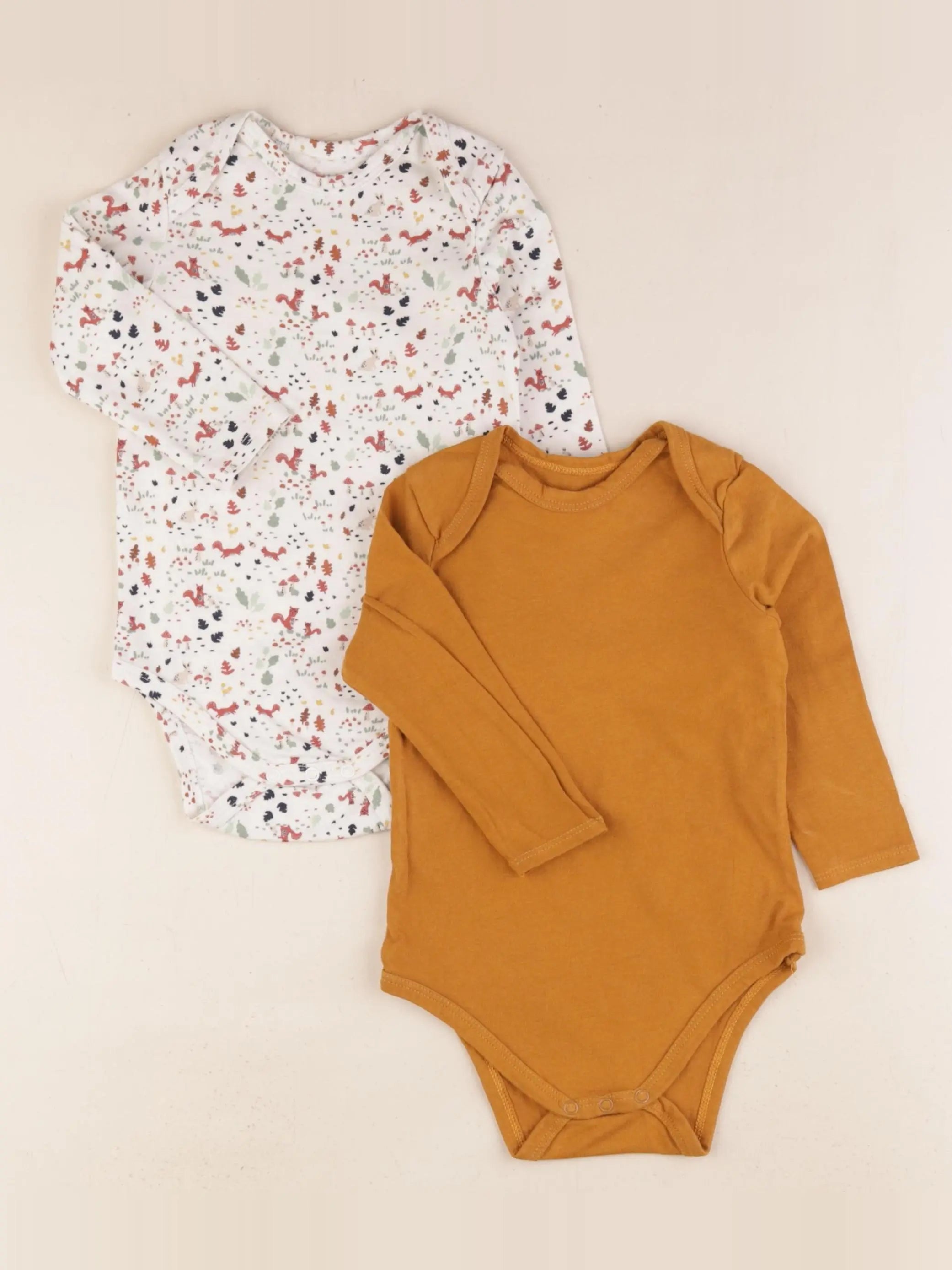 Tape à l'oeil - lot de 2 bodies en coton multicolore - 18 mois