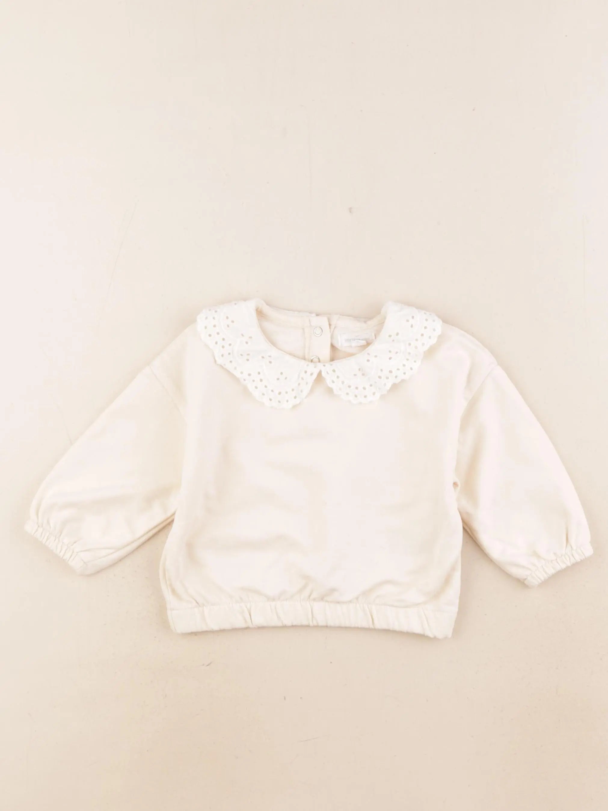 Vertbaudet - sweat beige - 9 mois