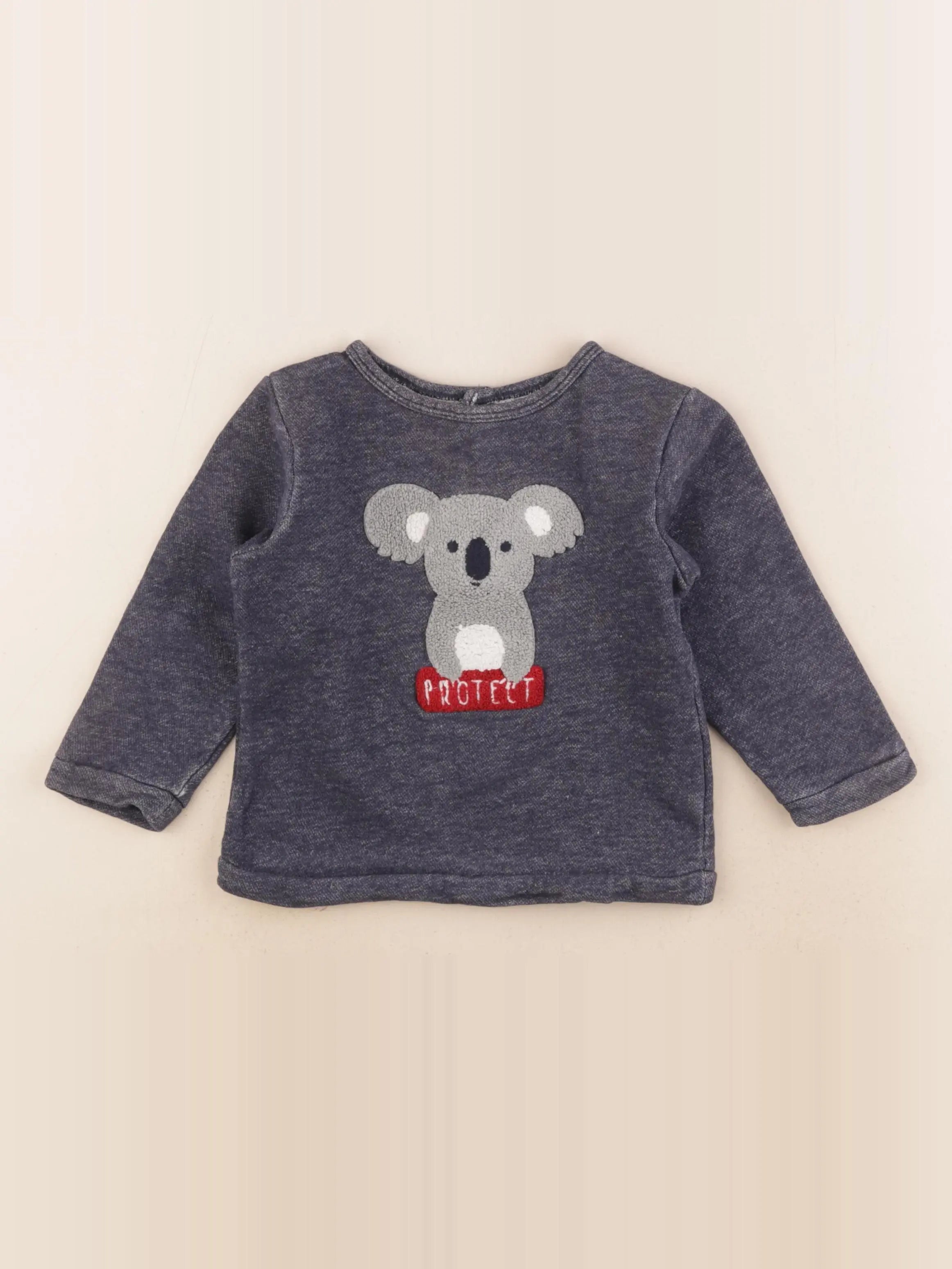 Boutchou - sweat bleu - 36 mois