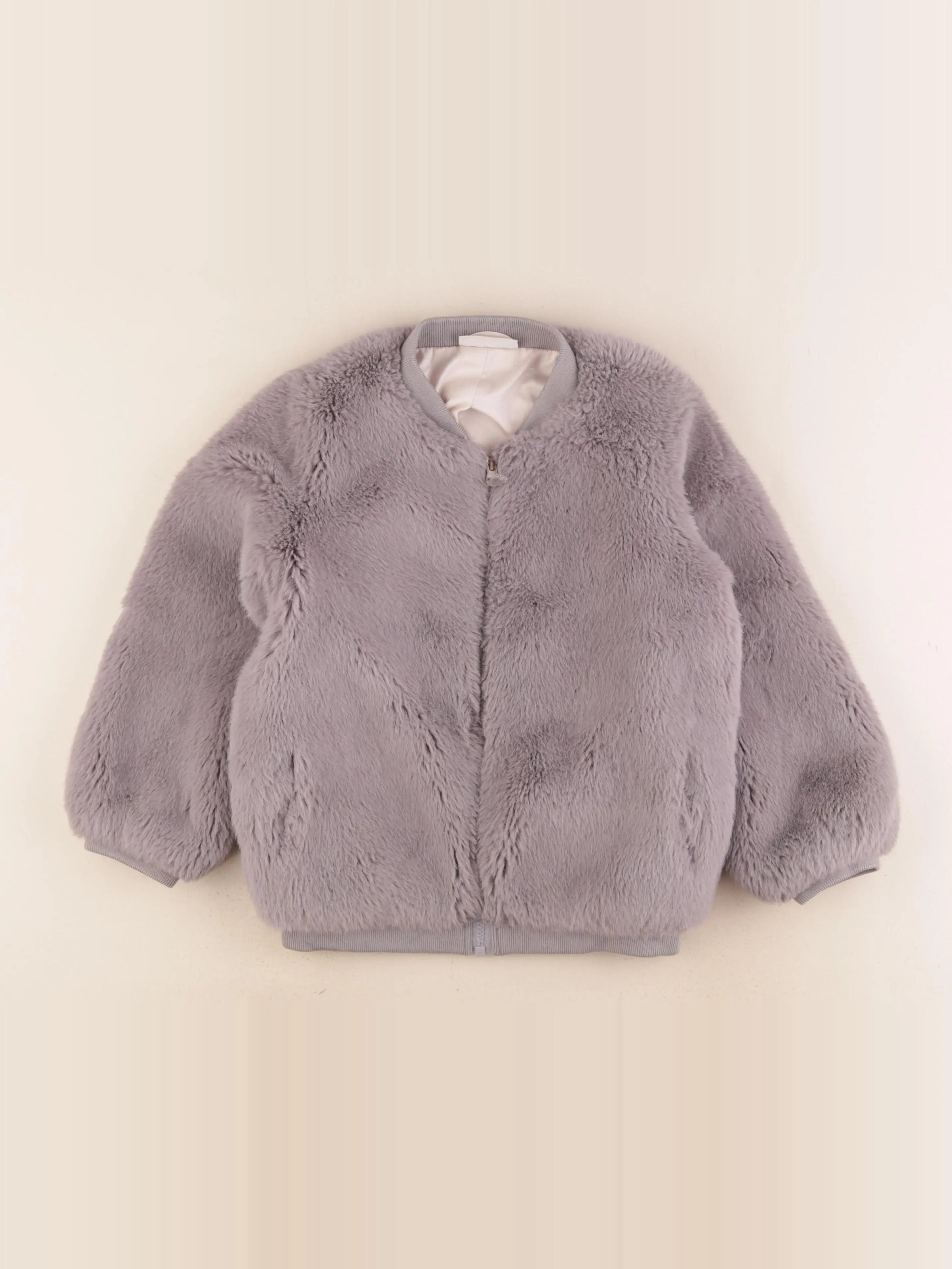 The little white company - veste doublé gris - 5/6 ans