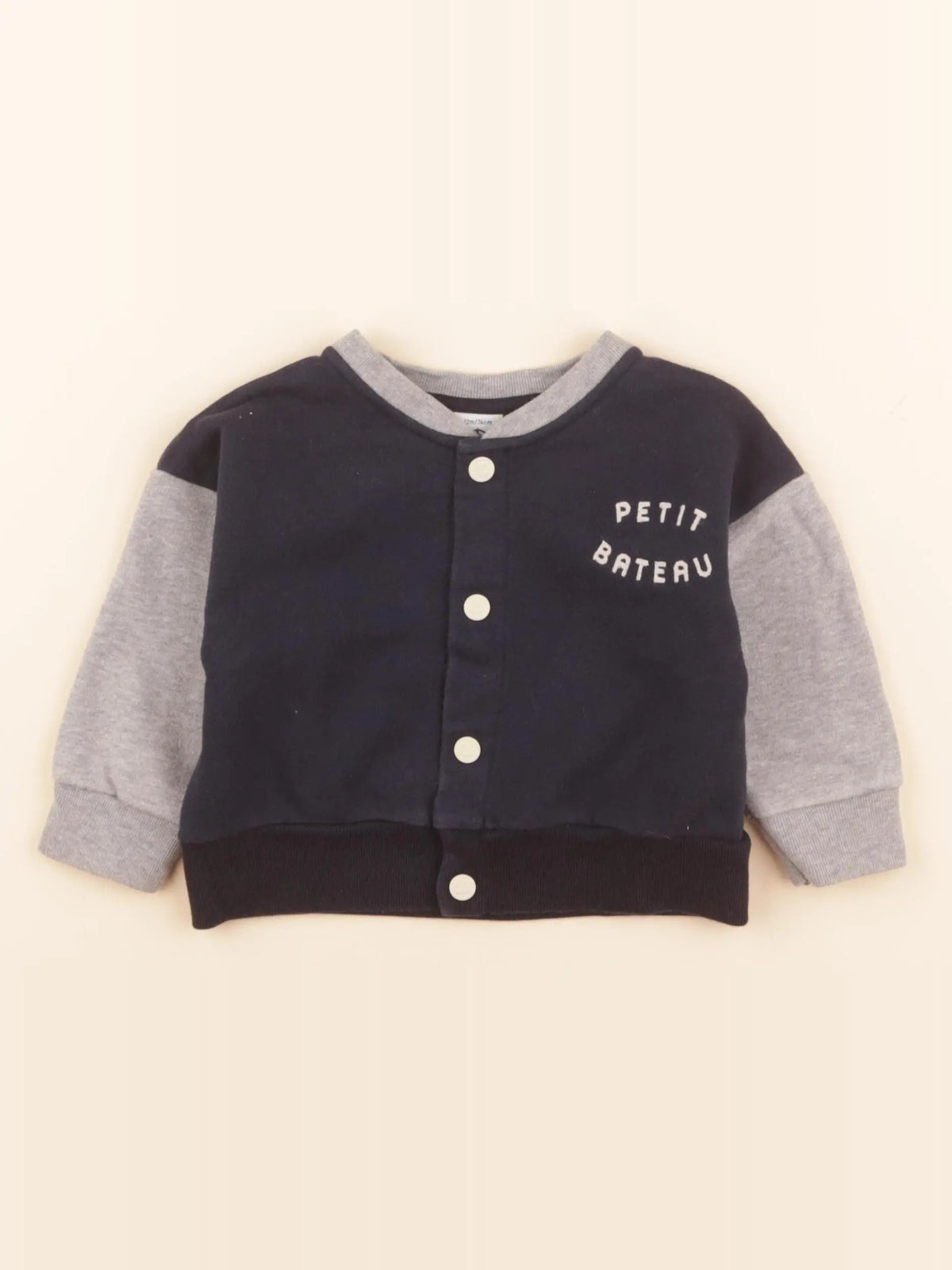 Sweat bleu, gris