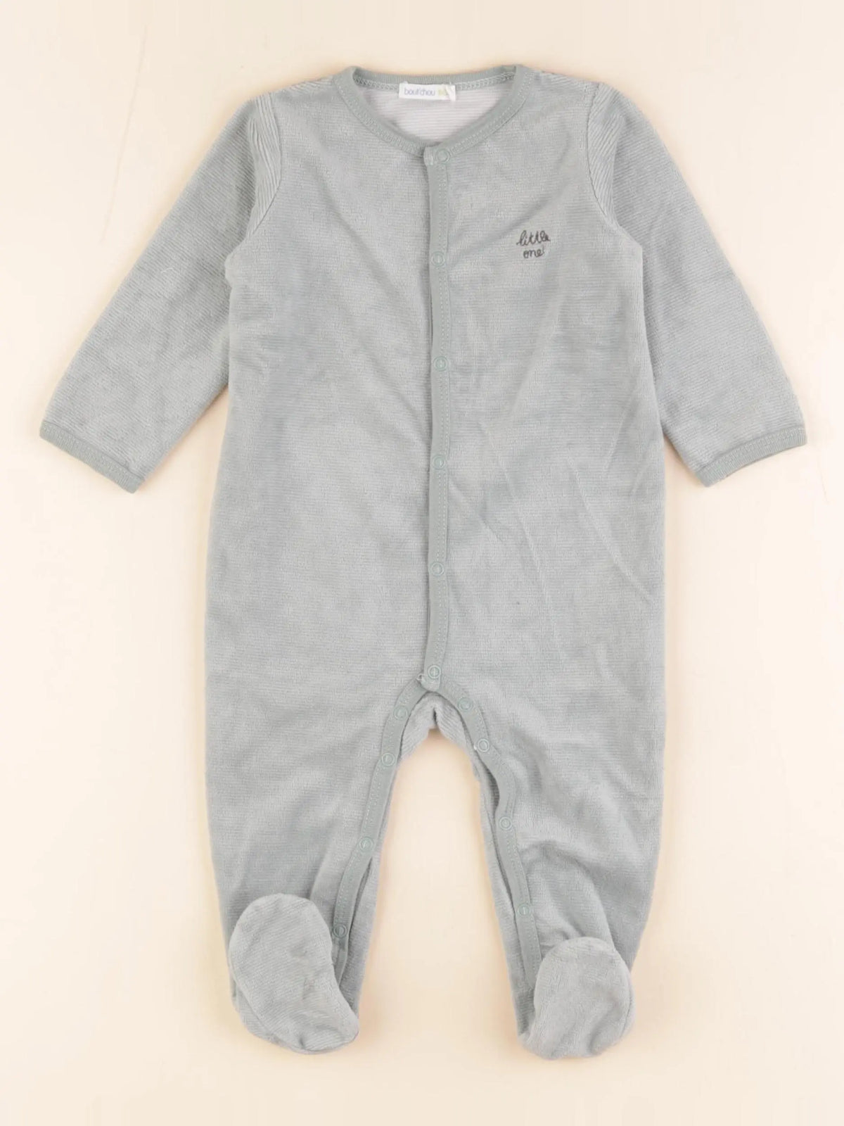 Boutchou - pyjama velours vert - 6 mois