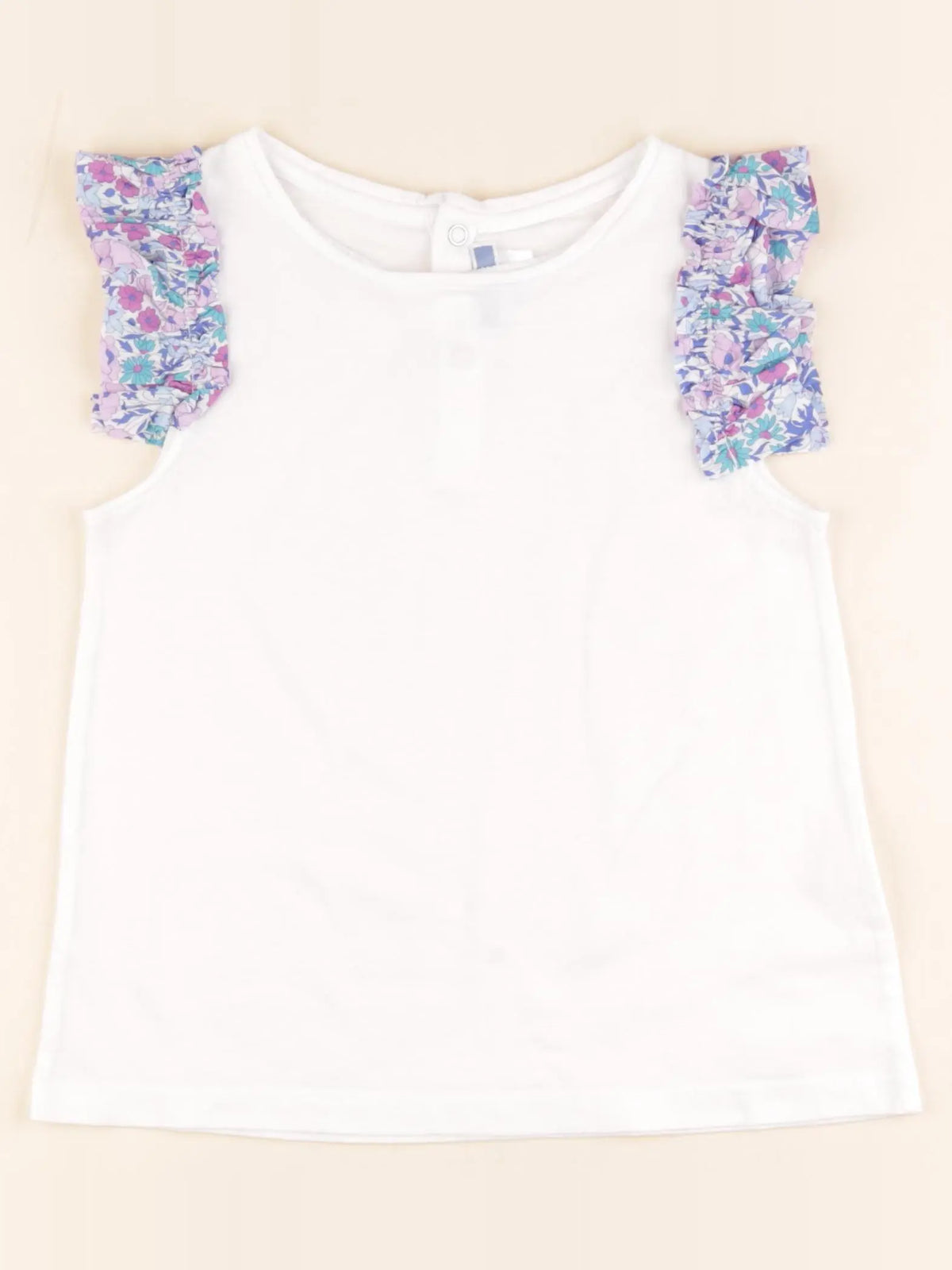 Jacadi - tee-shirt blanc, violet - 8 ans