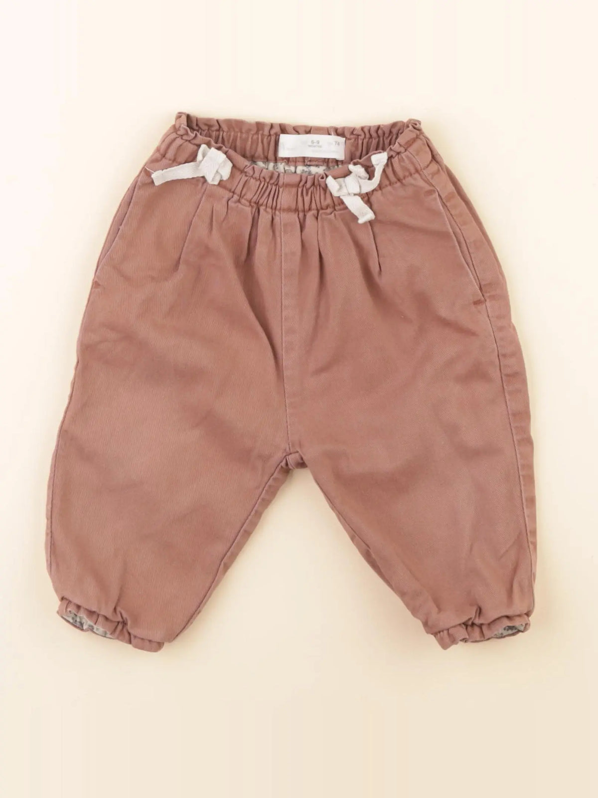 Zara - pantalon doublé marron - 6/9 mois