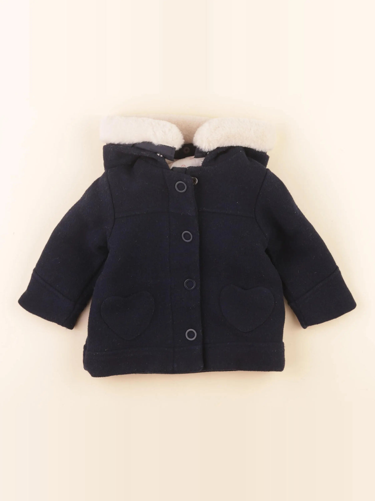 Vertbaudet - manteau bleu - 9 mois