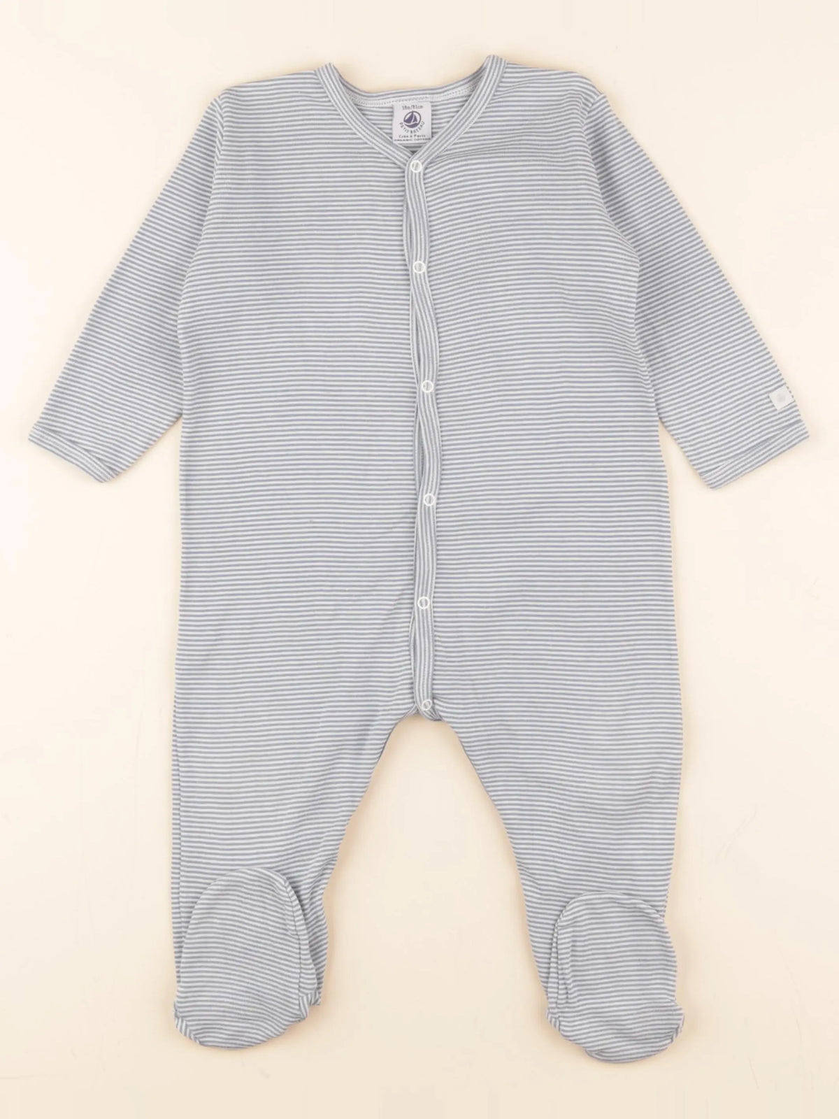 Petit Bateau - pyjama coton bleu - 18 mois