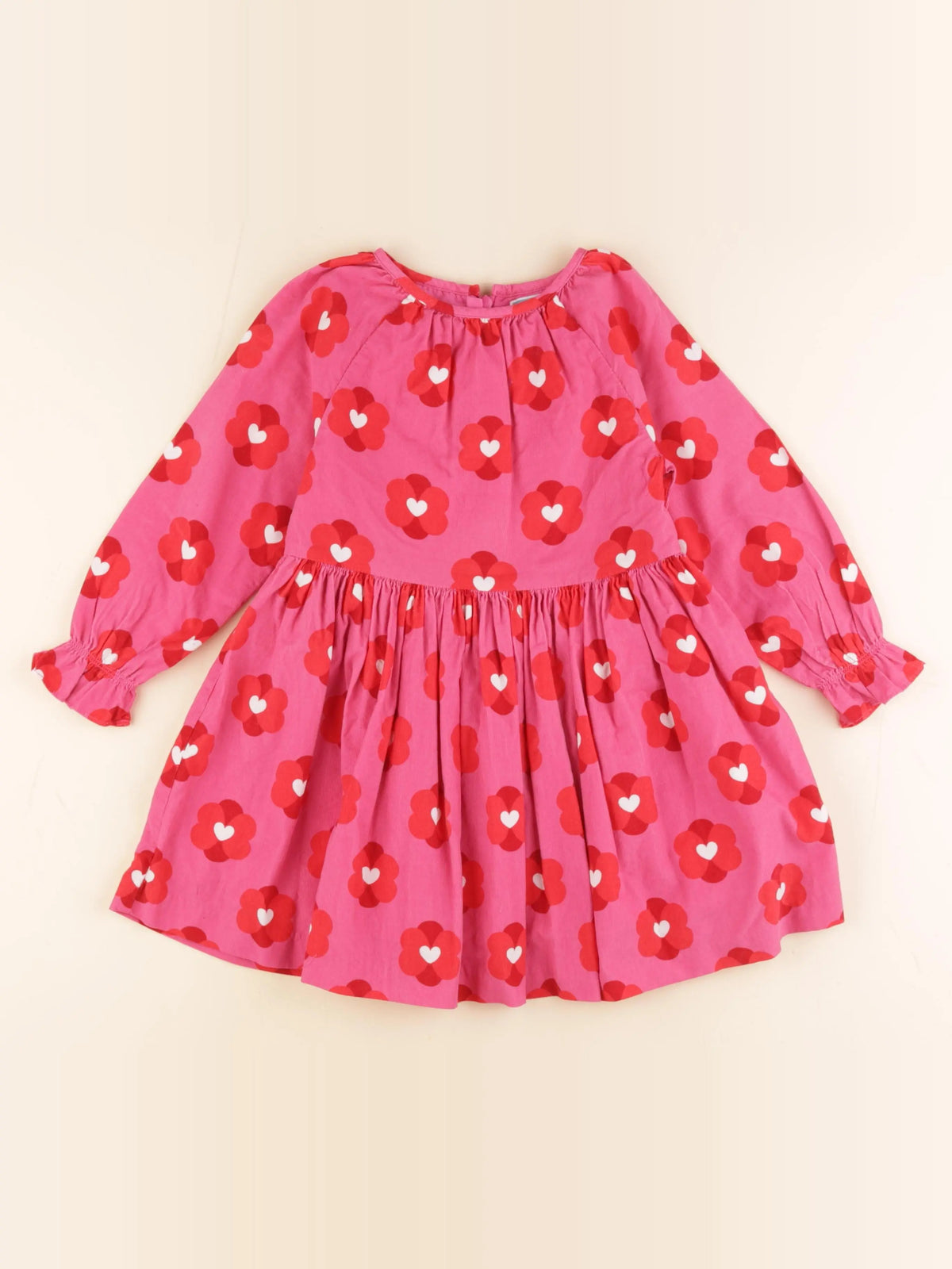 Jacadi - robe rouge, rose - 4 ans