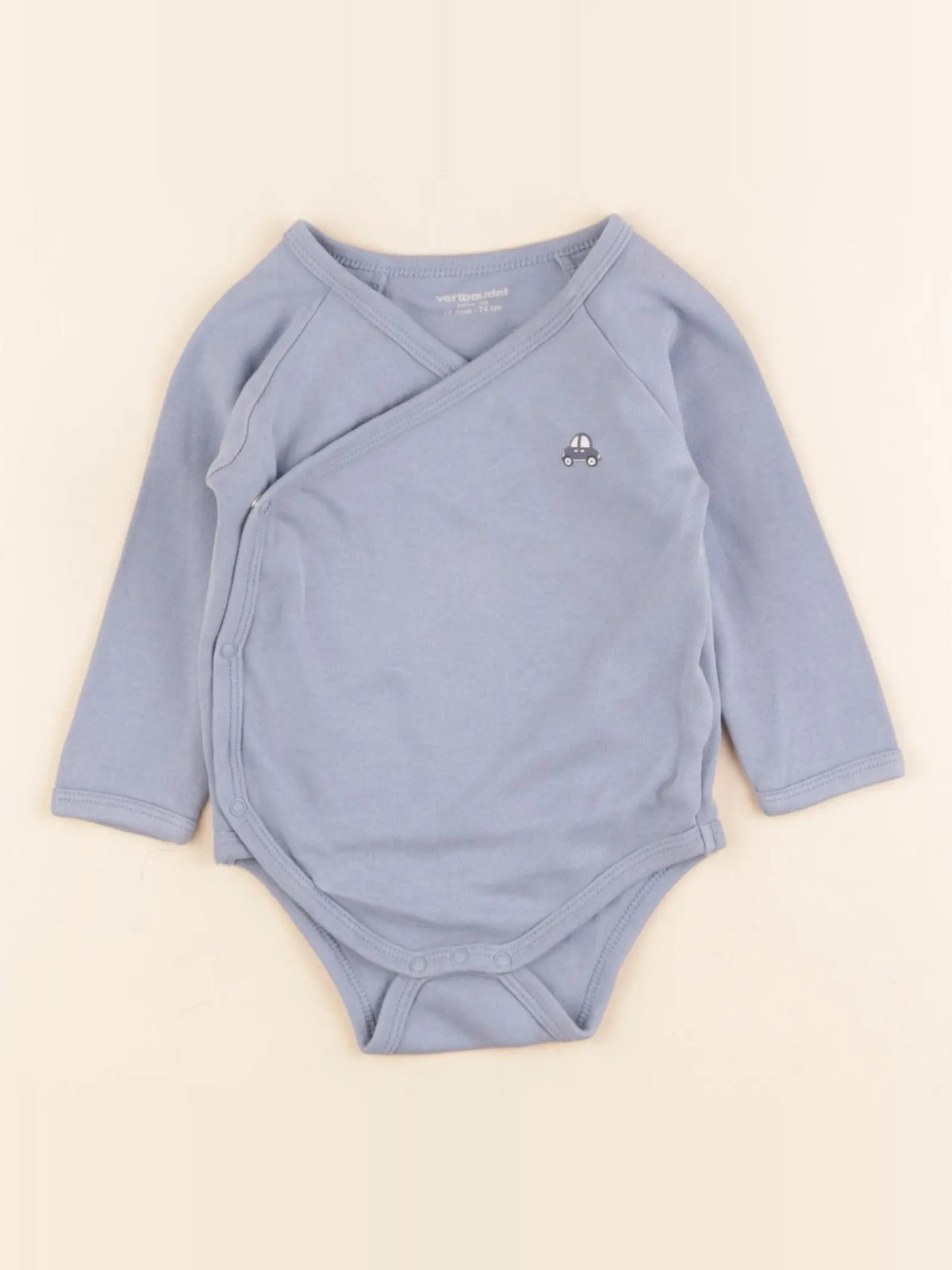 Vertbaudet - body bleu - 12 mois