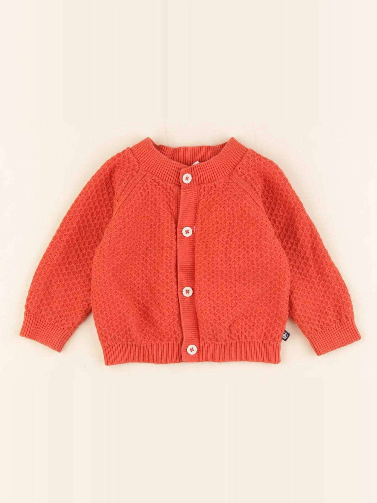 Petit Bateau - gilet rouge - 6 mois