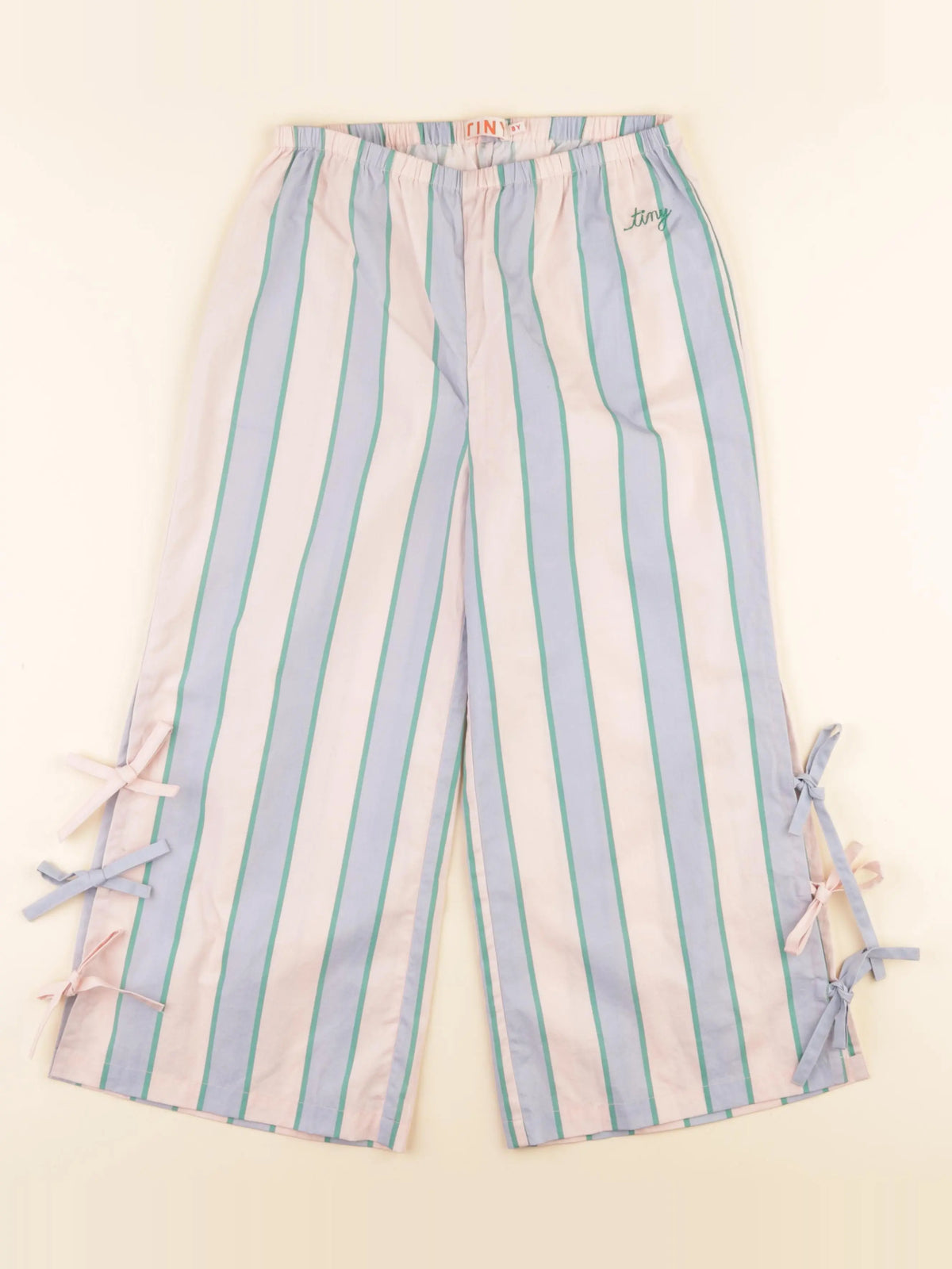 Tiny Cottons - pantalon bleu, rose - 8 ans
