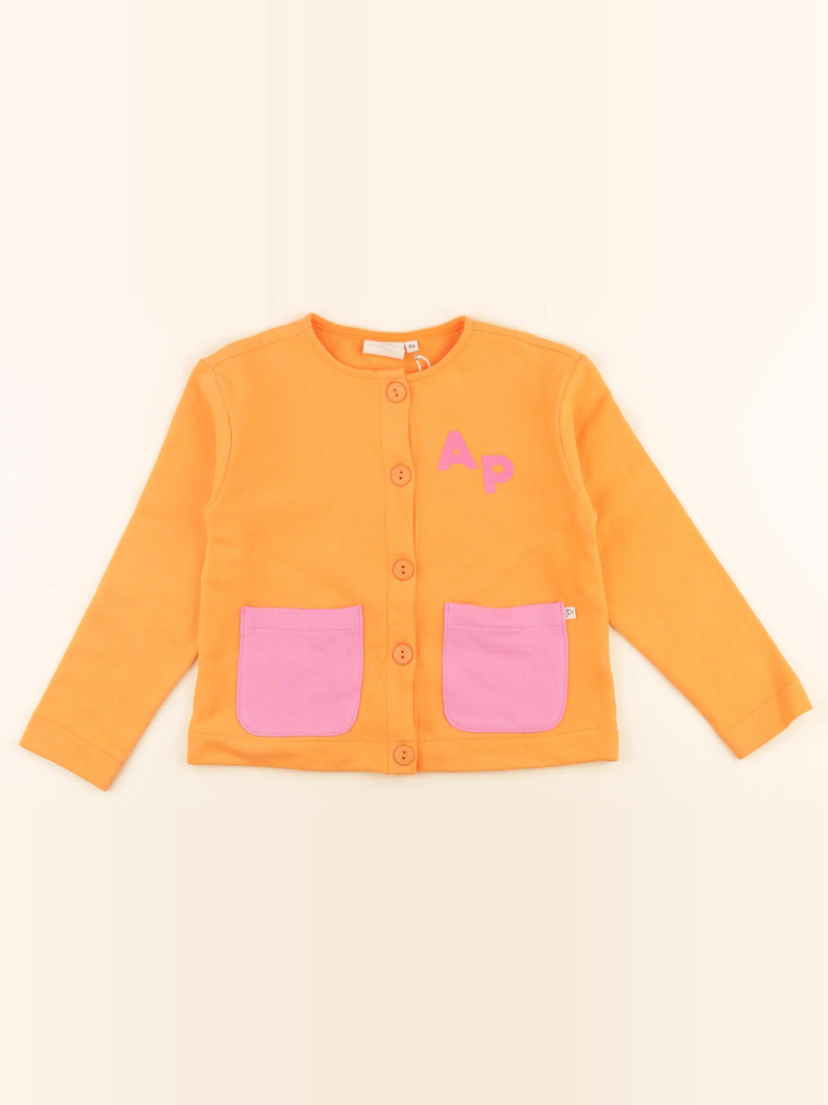Arsène et les pipelettes - gilet orange fluo - 6 ans