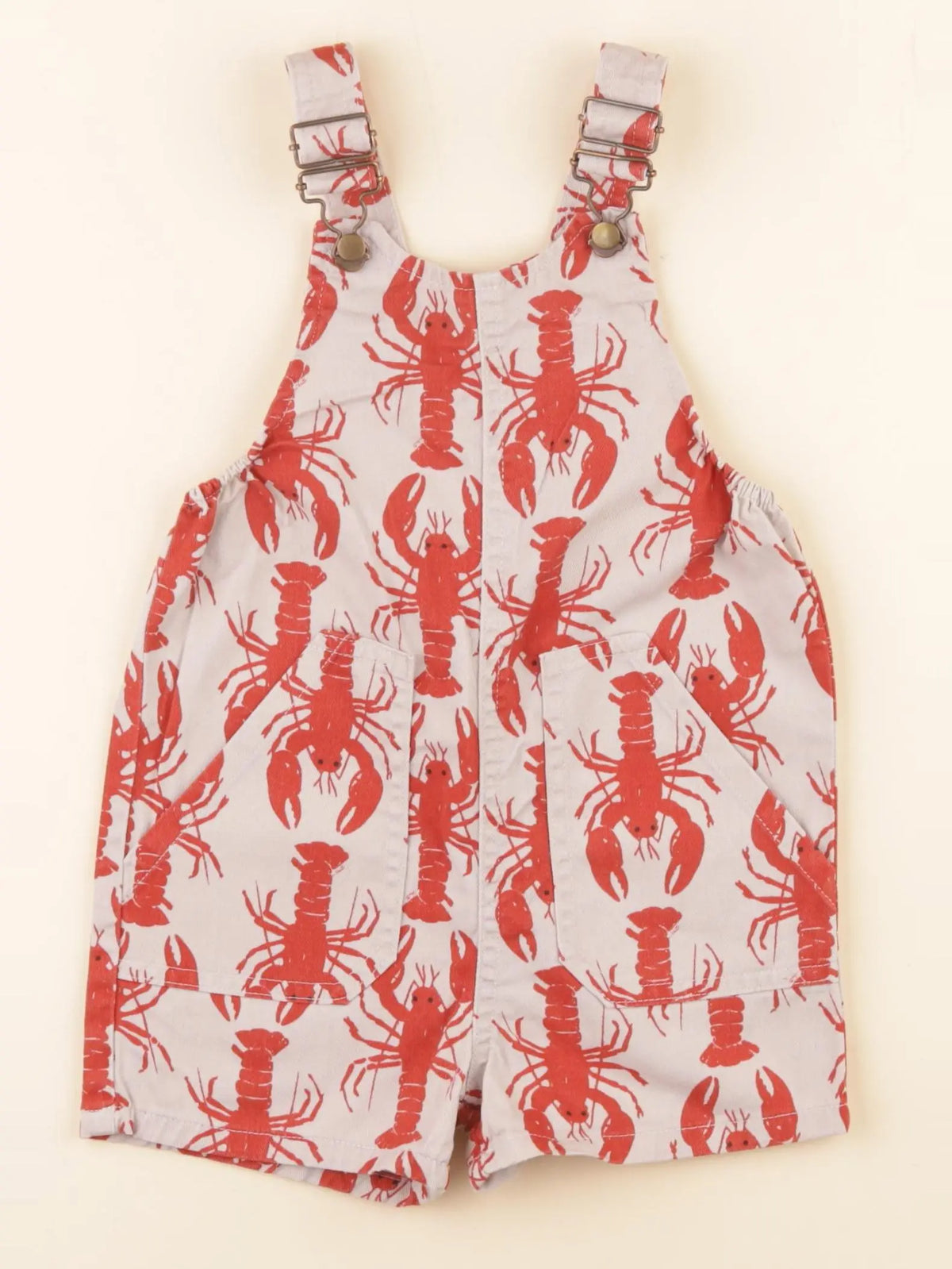 Boutchou - salopette beige, rouge - 24 mois
