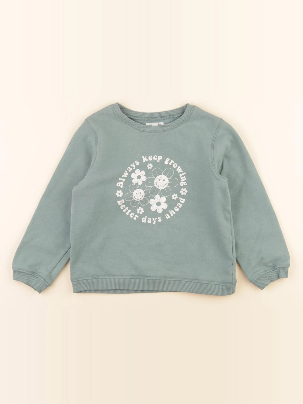 Vertbaudet - sweat vert - 6 ans