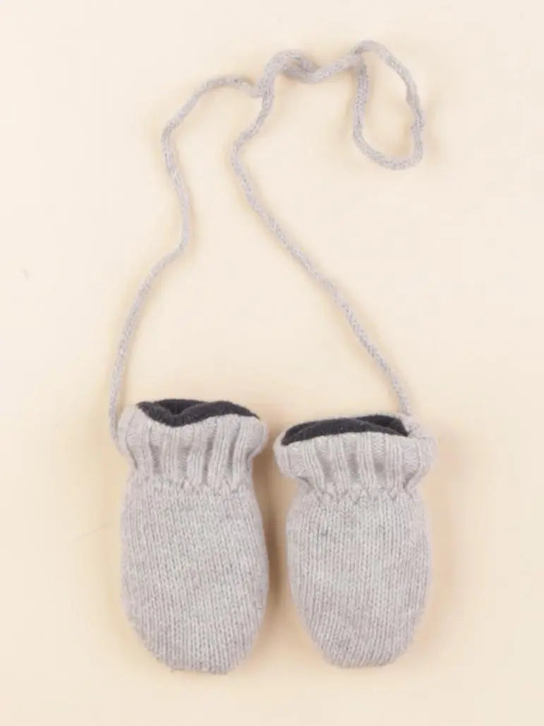 Petit Bateau - moufles gris - 3/6 mois